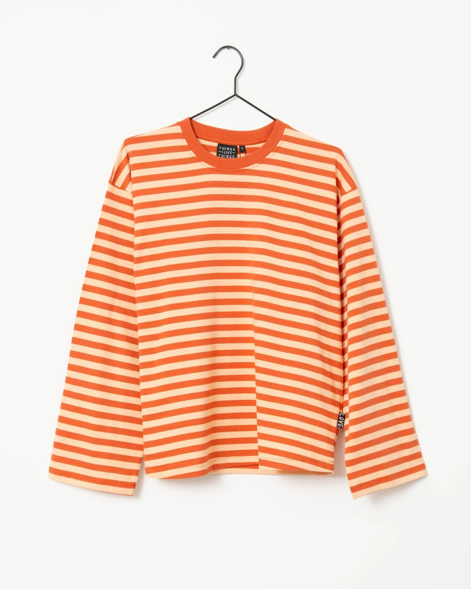 TILTIL Longsleeve Thin Striped Doka Tee Orange - Image 7