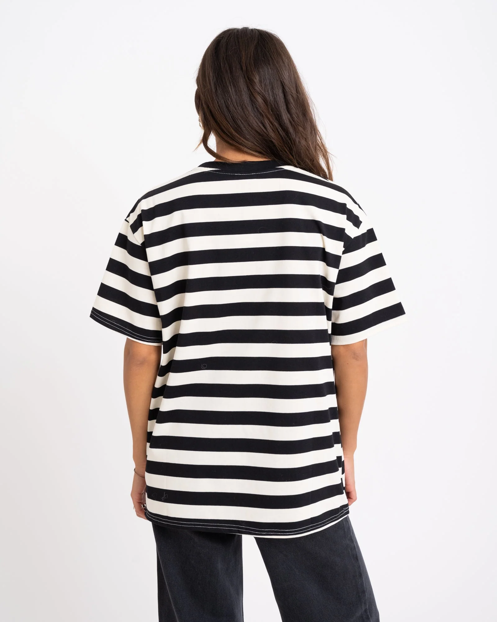 TILTIL Loua Tee Stripe Black One Size - Image 5