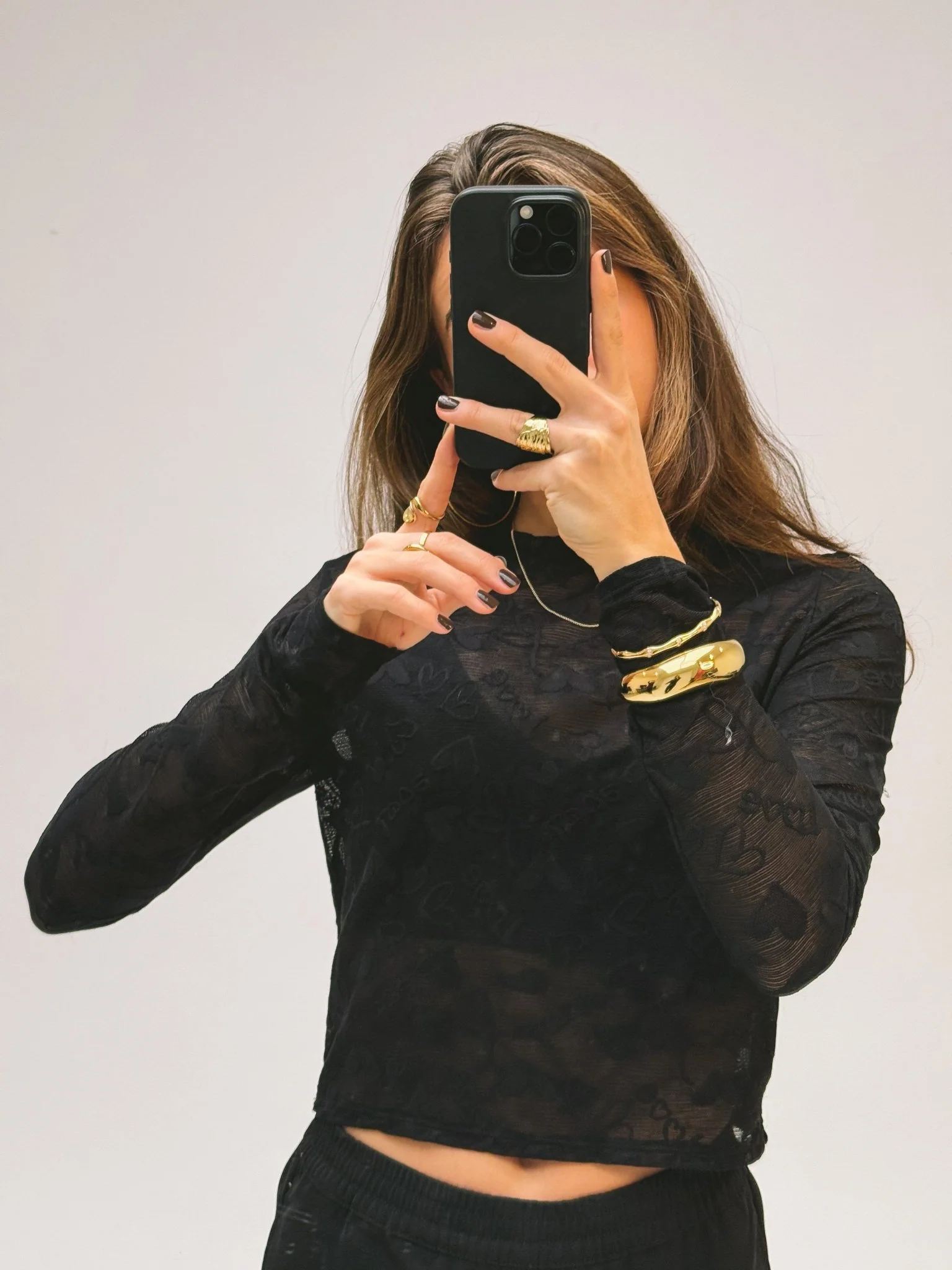 TILTIL Loui LOVE Print Top Black - Image 9