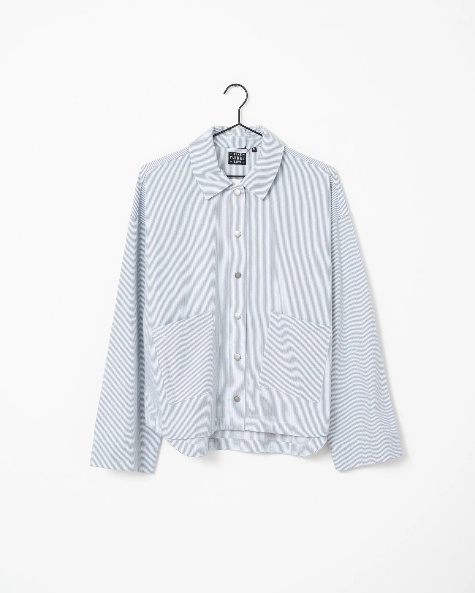 TILTIL Lucy Striped Shacket Lightblue - Image 8