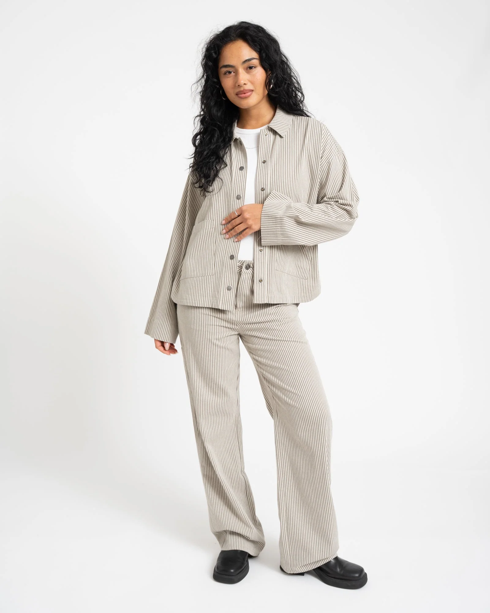 TILTIL Lucy Striped Trousers Green - Image 2