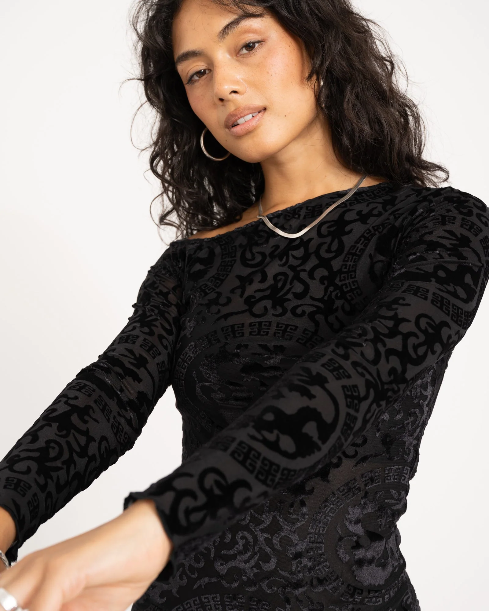 TILTIL Luna Long Sleeve Velvet Black - Image 3