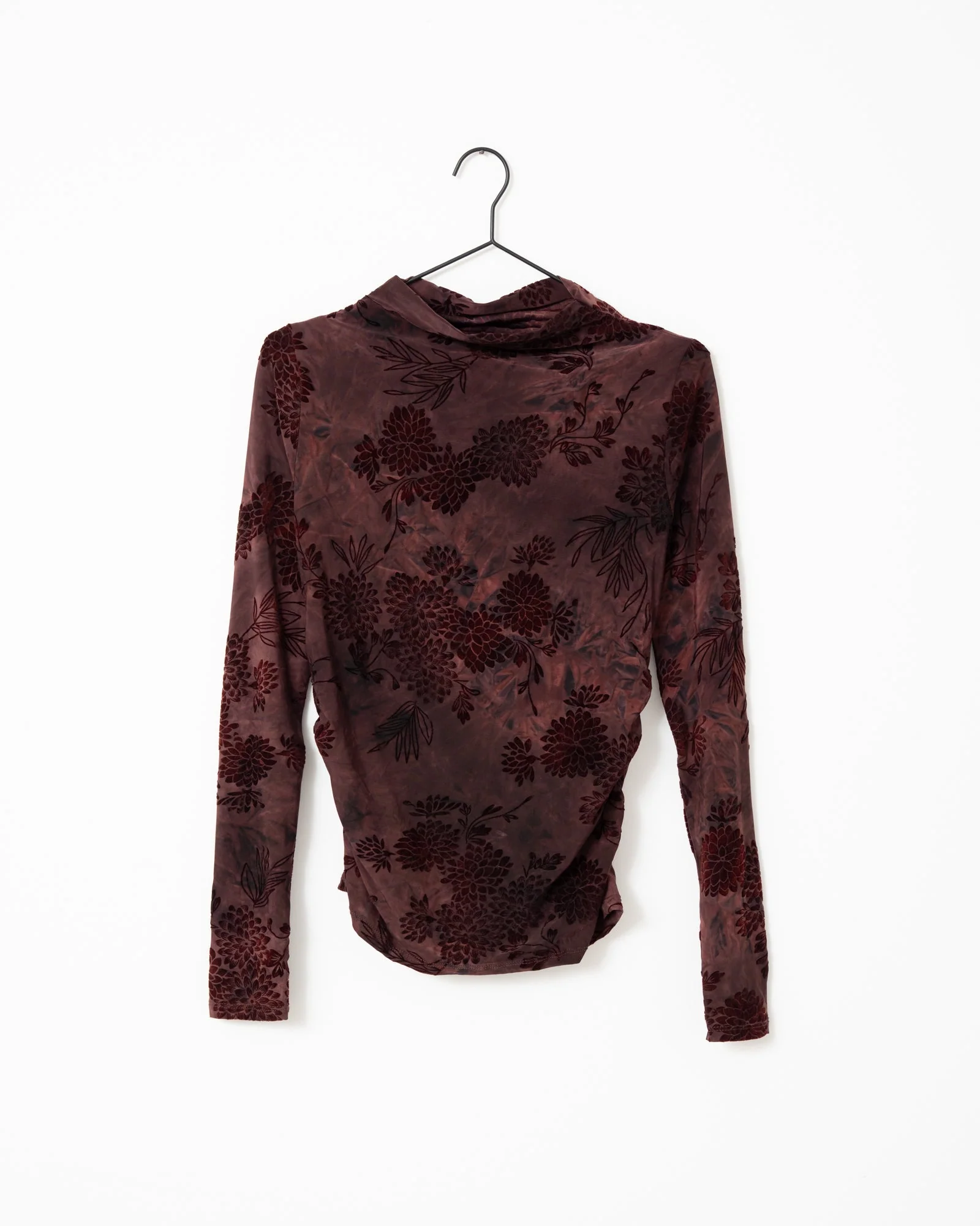 TILTIL Luna Longsleeve Draped Turtle Neck Bordeaux - Image 7