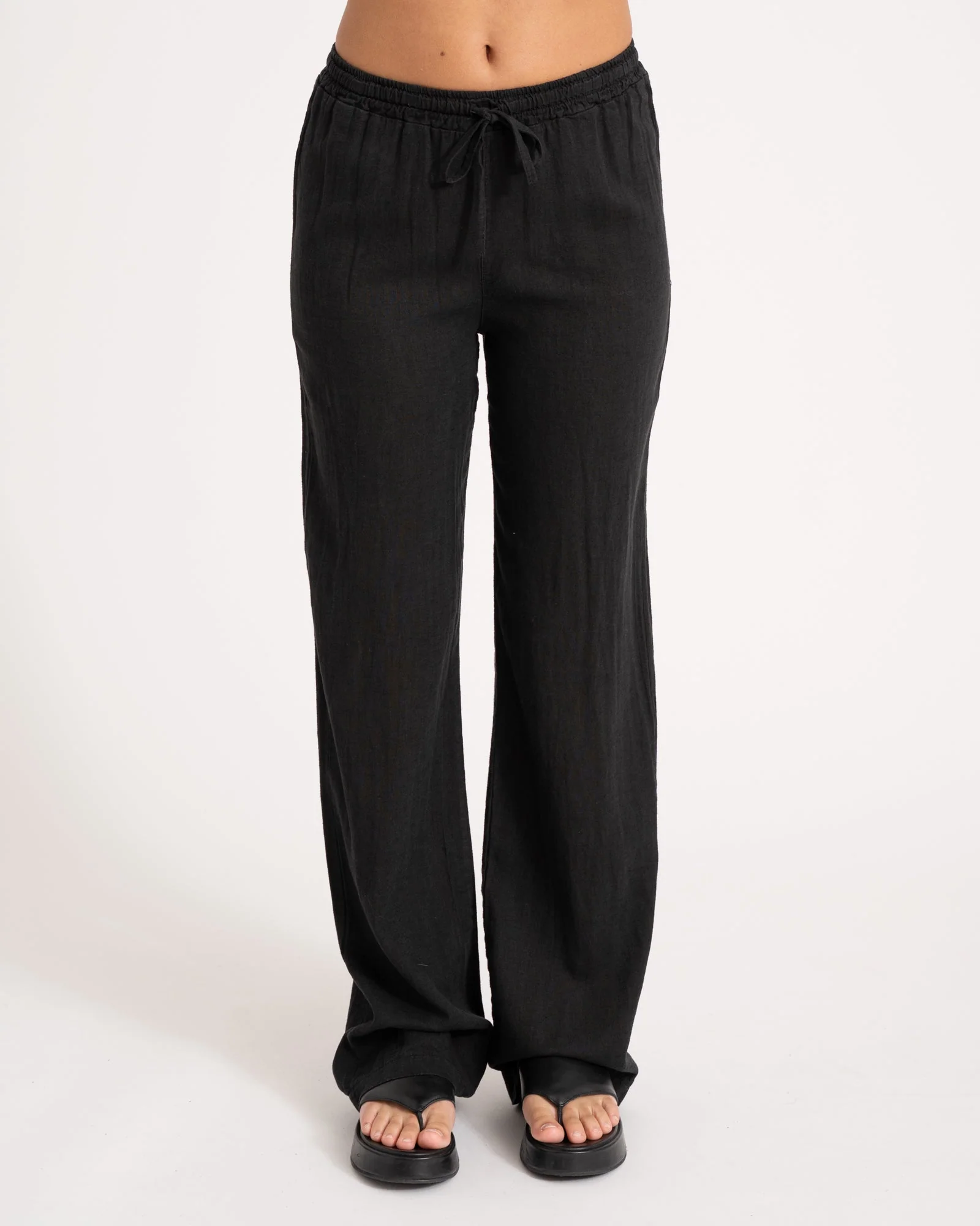 TILTIL Mailey Linen Pants Black - Image 2