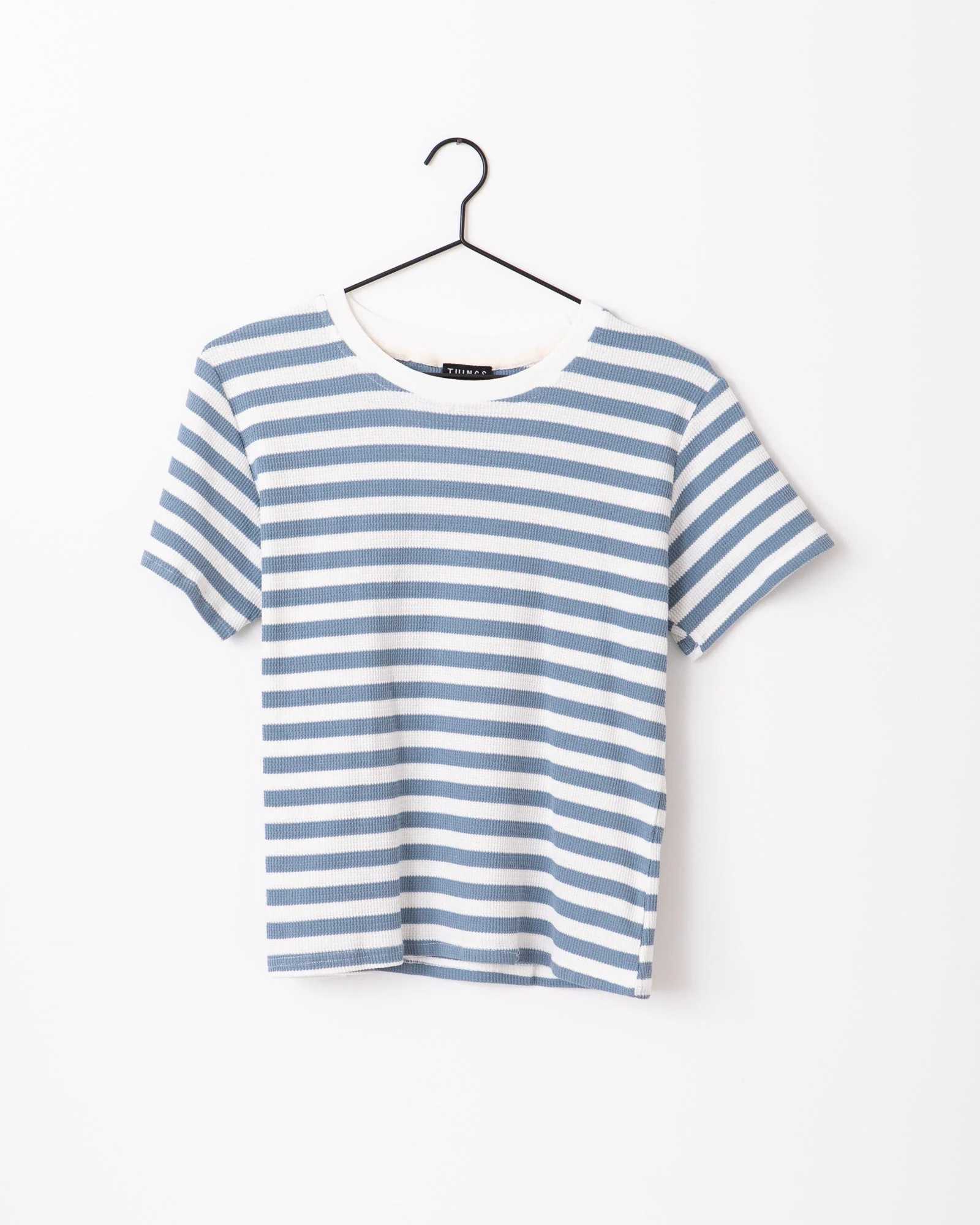 TILTIL Many Stripe Knit Ice Blue Beige - Image 6