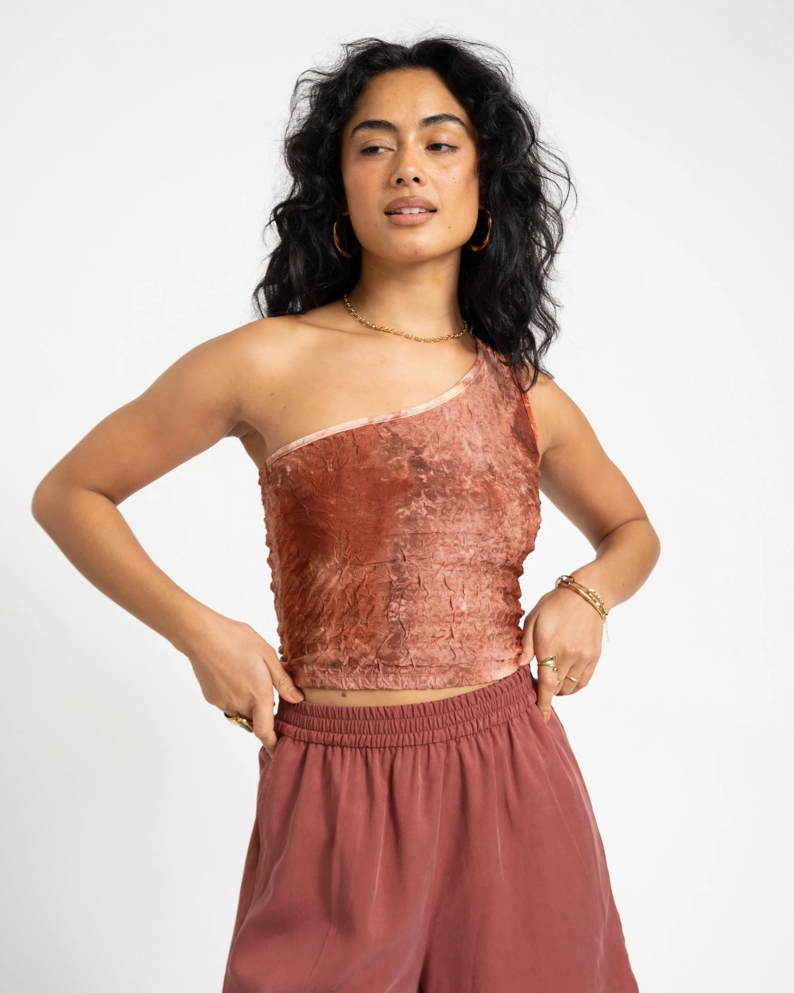 TILTIL Megan Off Shoulder Top Pink