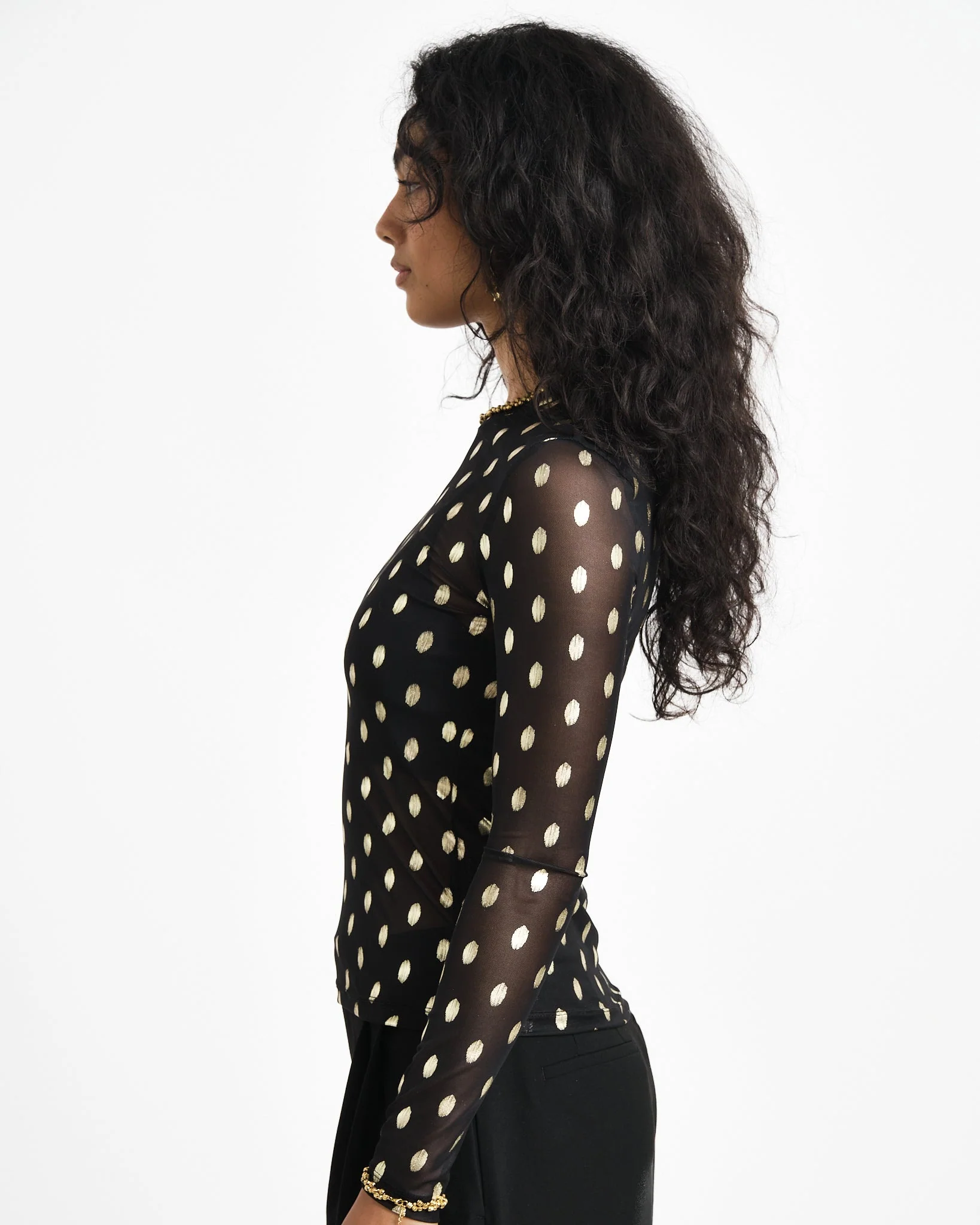 TILTIL Mesh Longsleeve Dotted Gold - Image 4