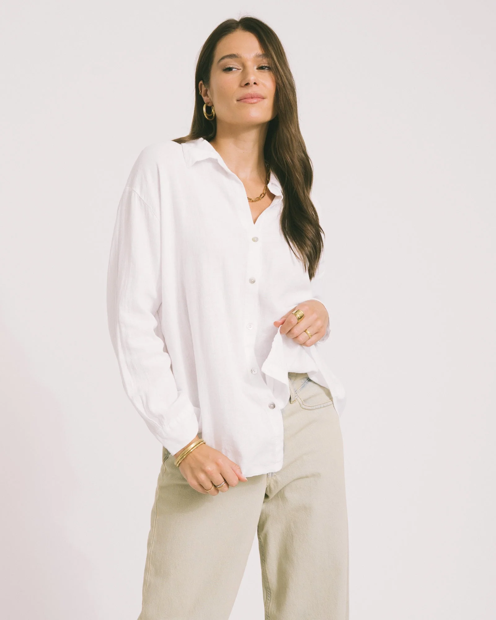 TILTIL Mia Blouse Linen White One Size - Image 2