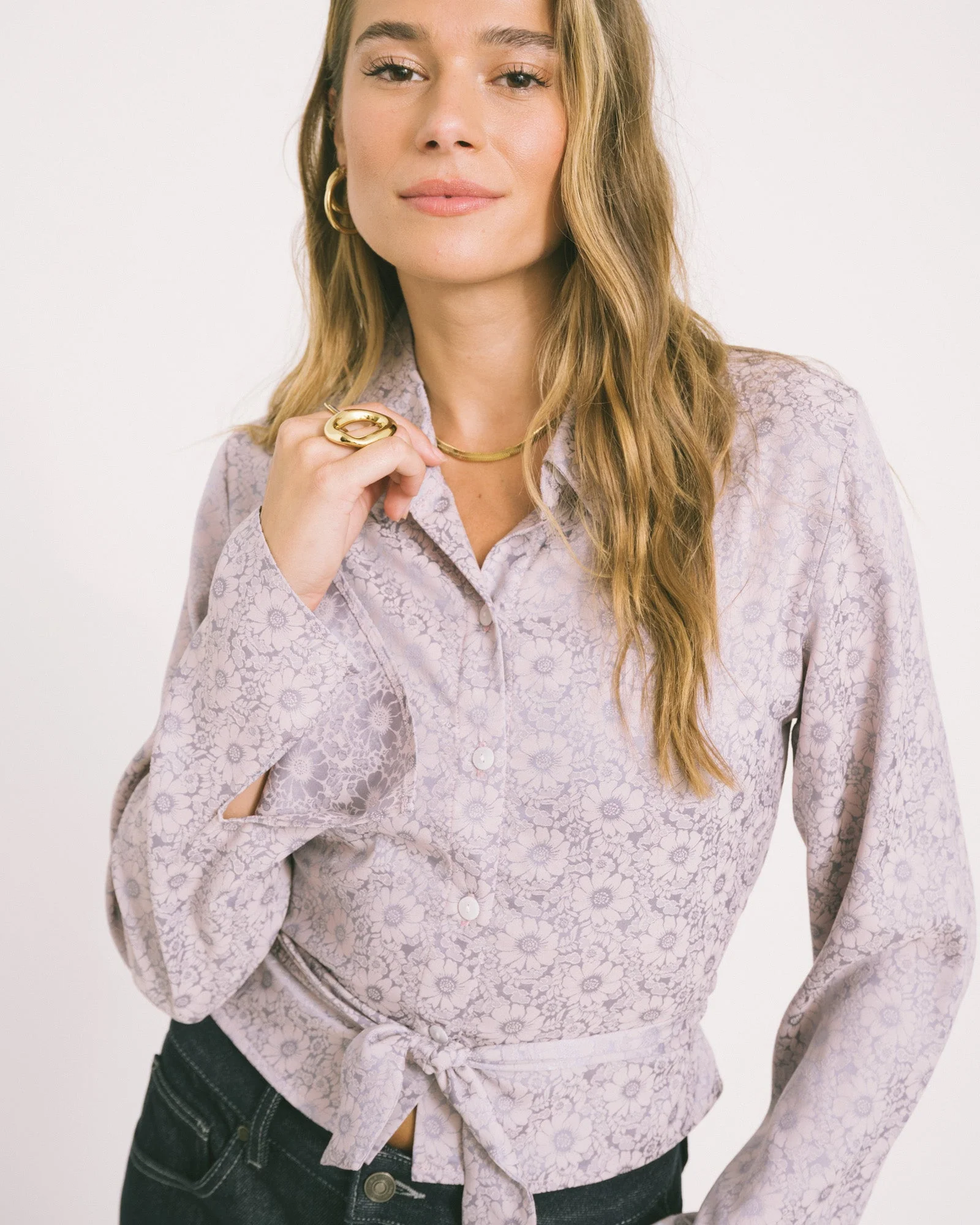 TILTIL Mica Blouse Flower Lilac - Image 2