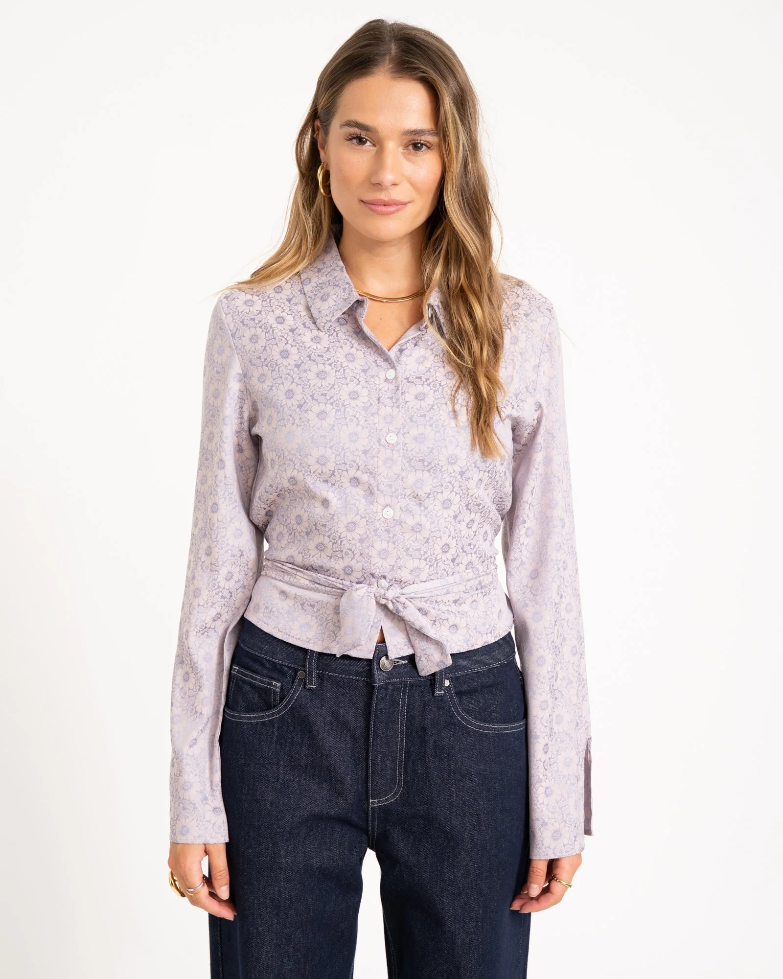 TILTIL Mica Blouse Flower Lilac - Image 3