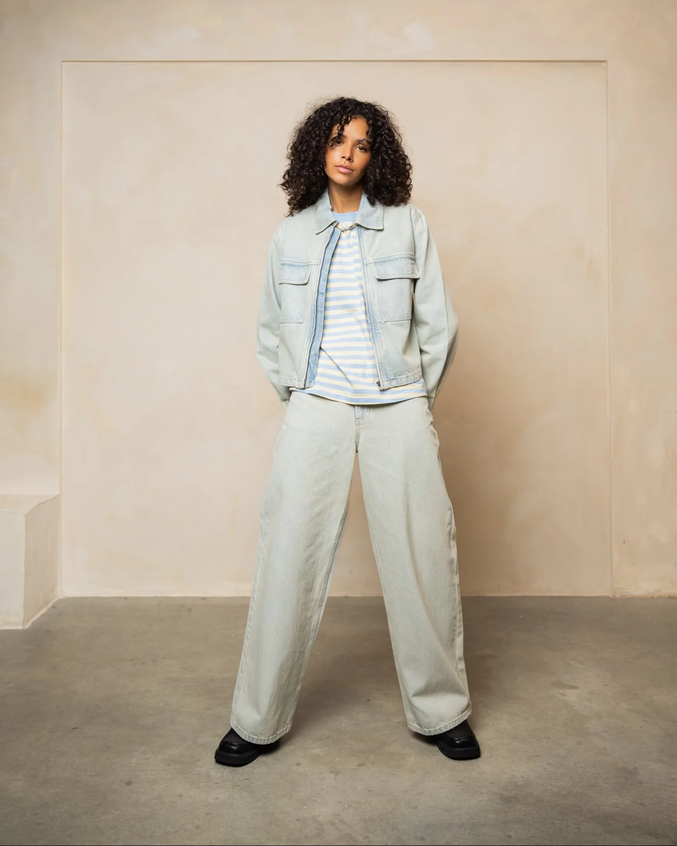TILTIL Milo Baggy Jeans Cream Blue - Image 3