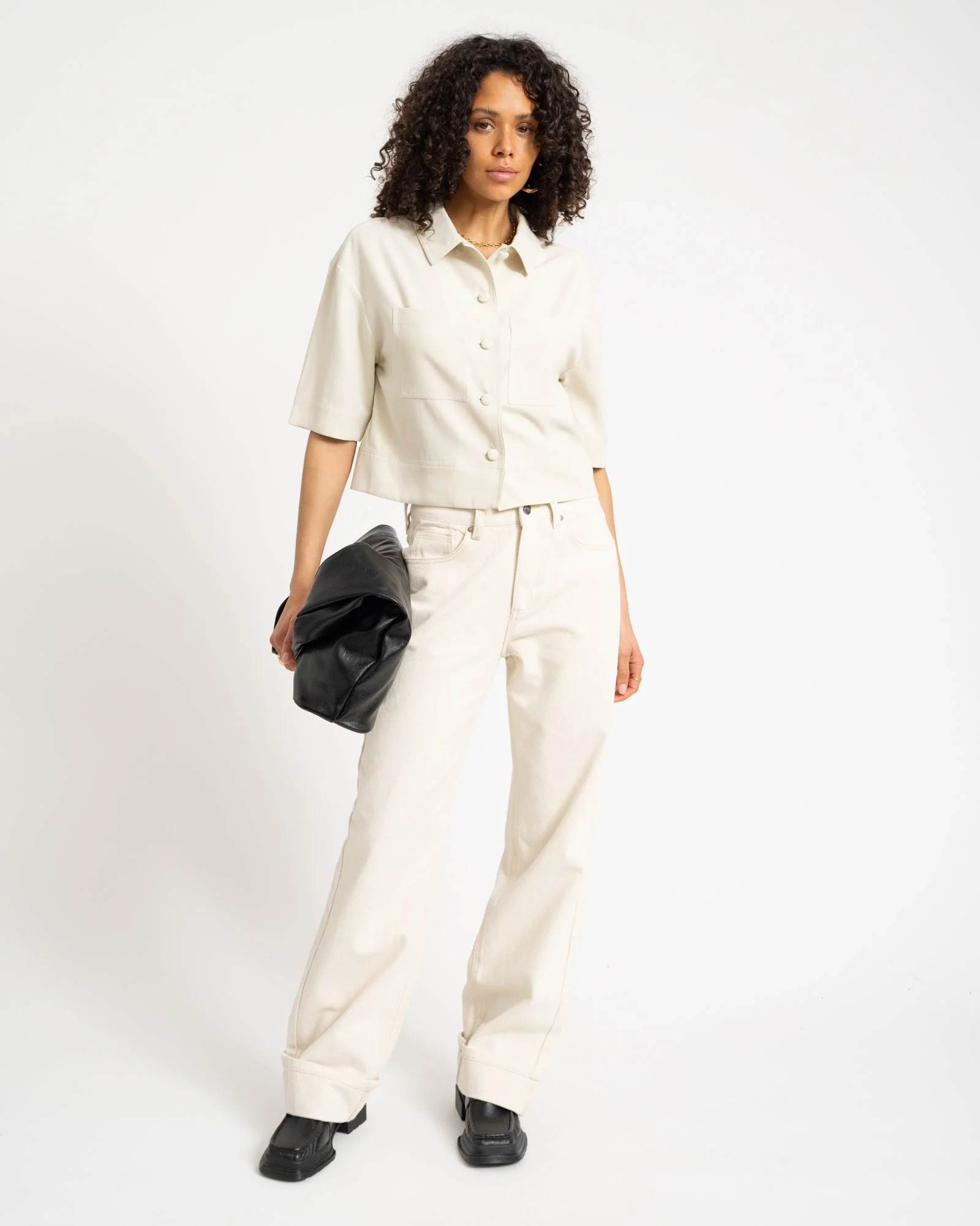 TILTIL Mine Shortsleeve Blouse Offwhite - Image 2