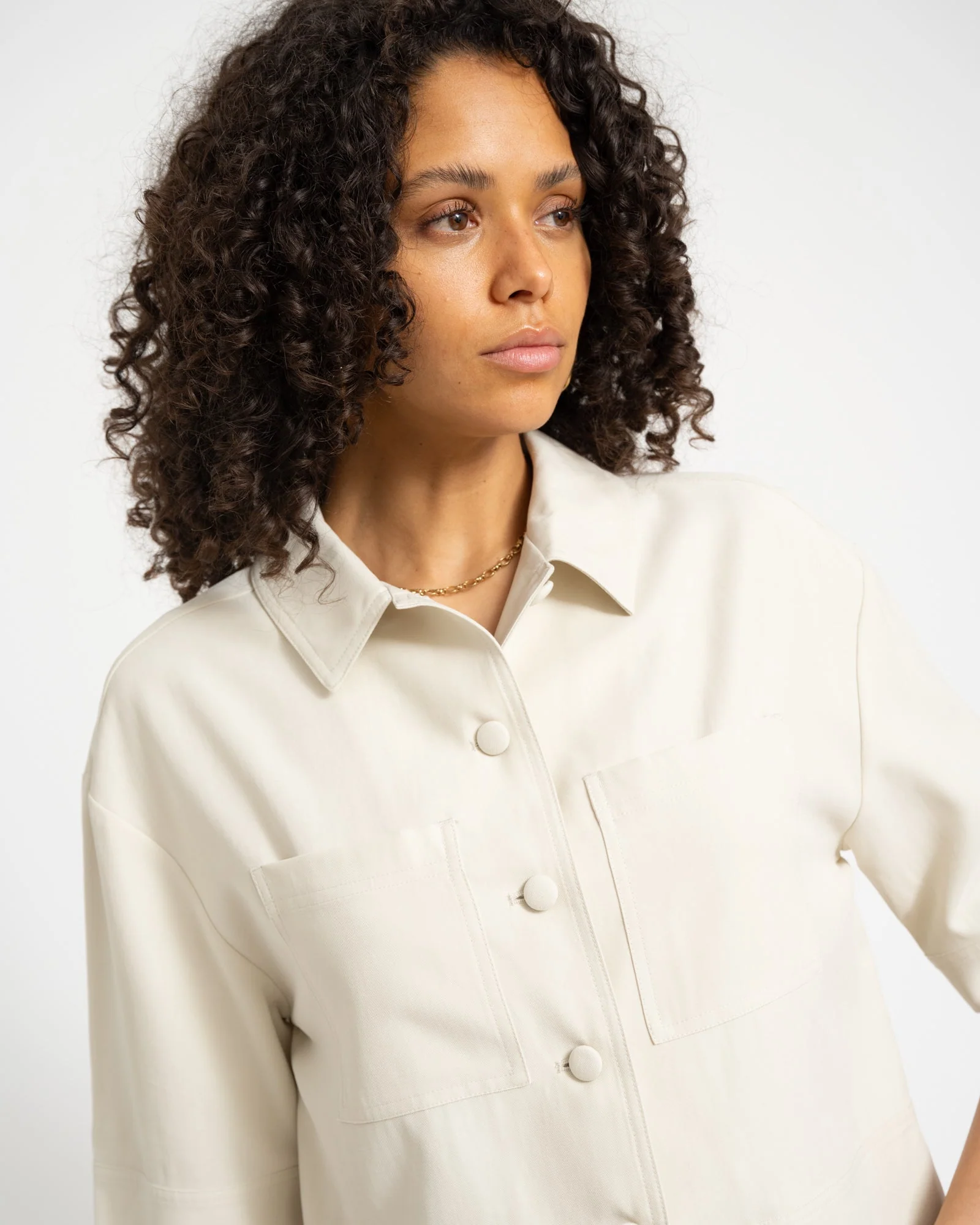 TILTIL Mine Shortsleeve Blouse Offwhite - Image 3