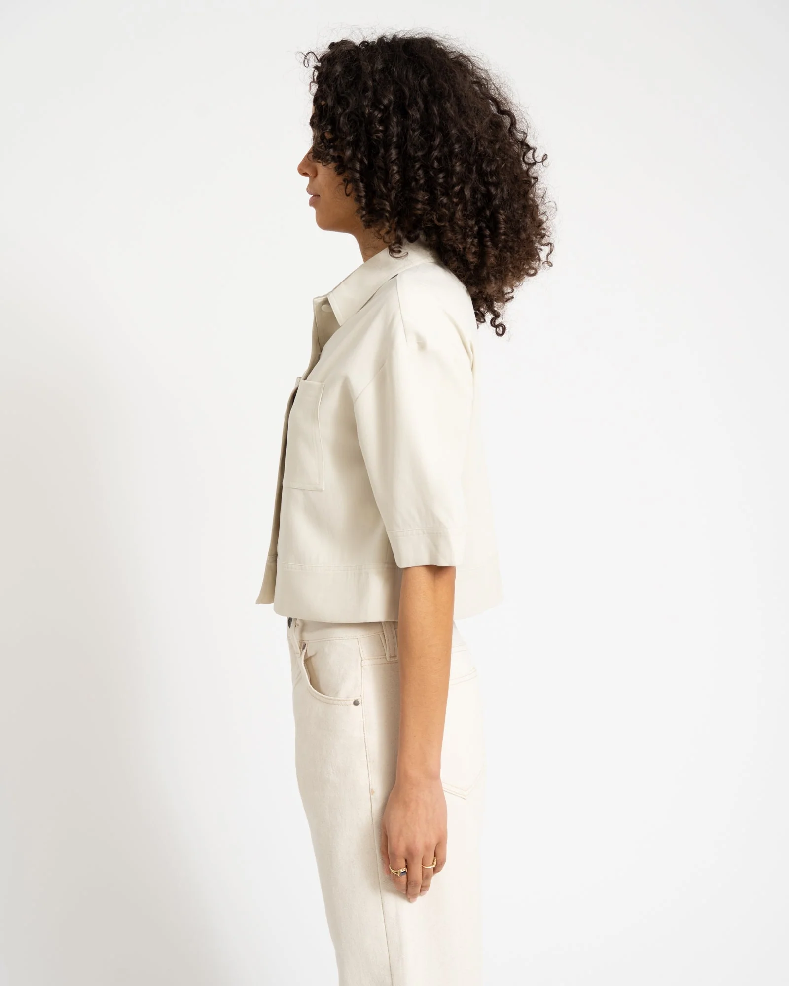 TILTIL Mine Shortsleeve Blouse Offwhite - Image 4