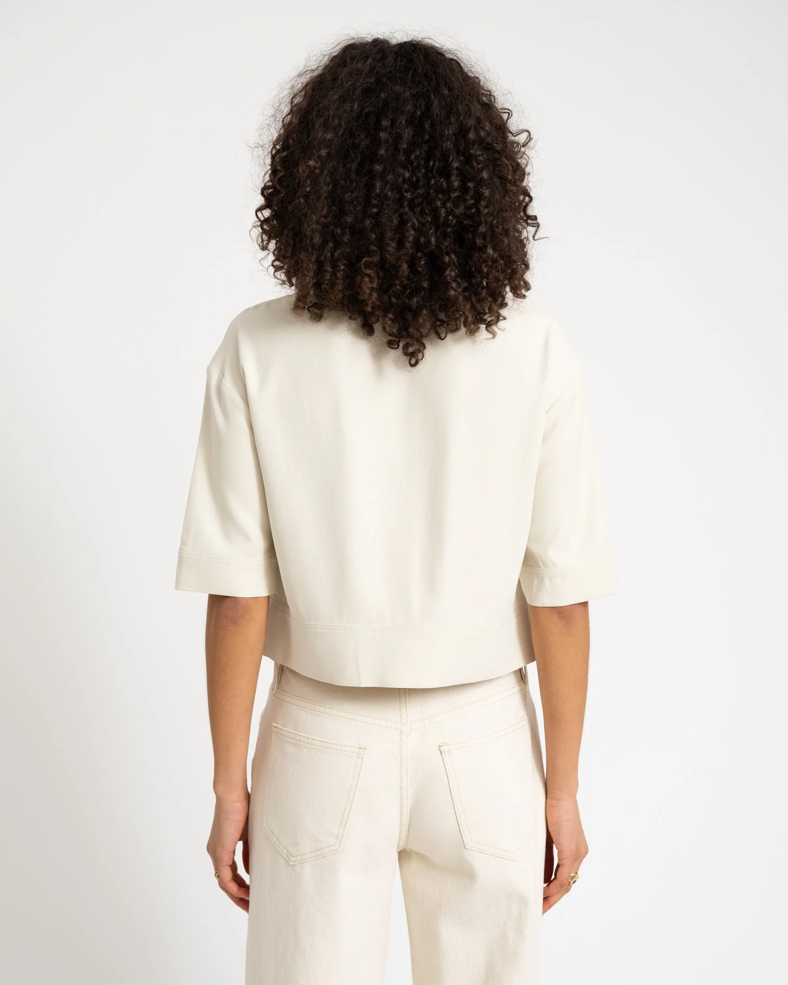 TILTIL Mine Shortsleeve Blouse Offwhite - Image 5