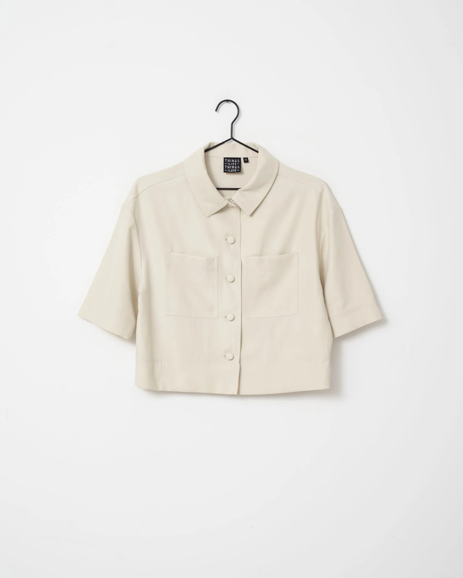 TILTIL Mine Shortsleeve Blouse Offwhite - Image 7
