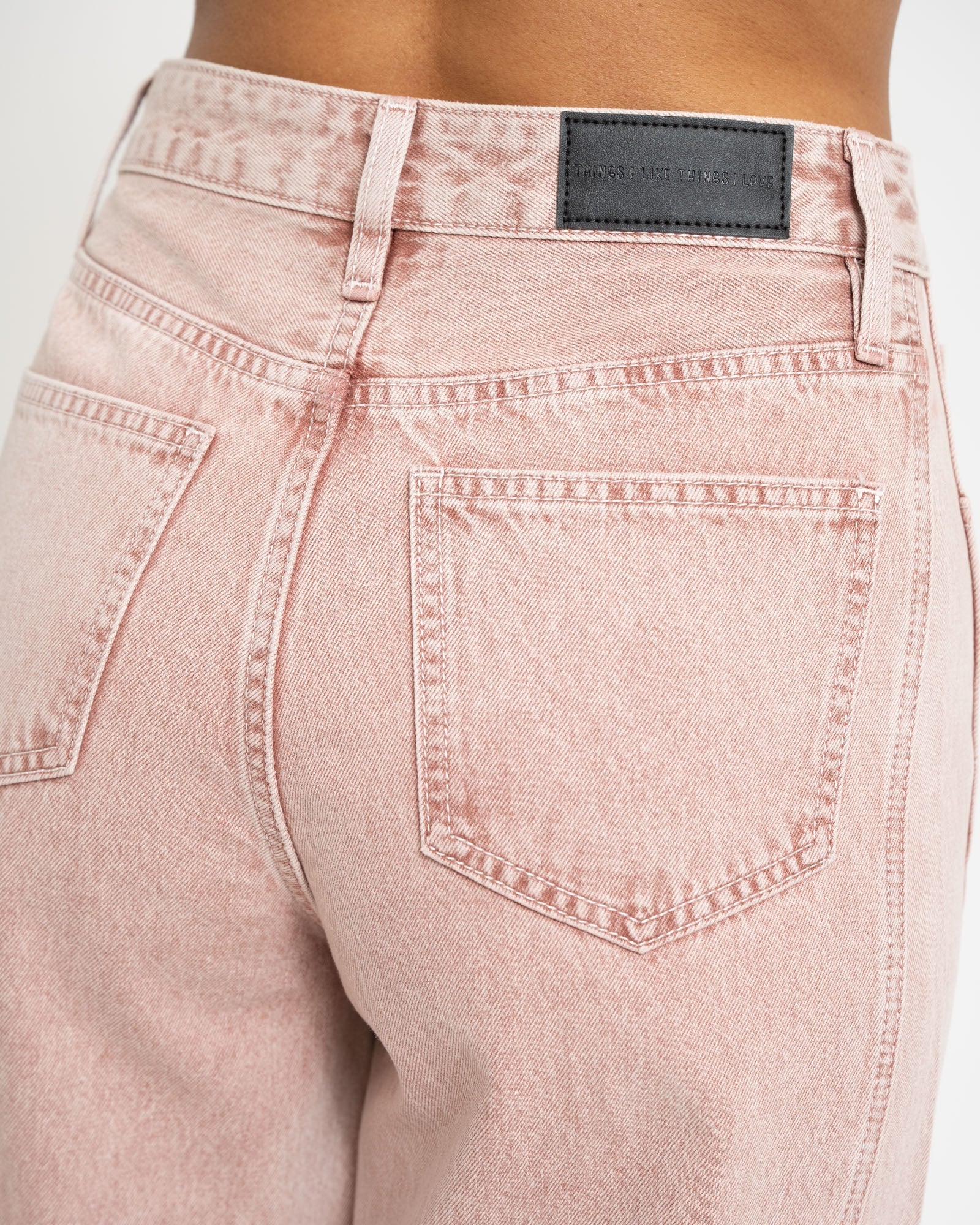 TILTIL Missy HR Relaxed Seam Jeans Pink - Image 8