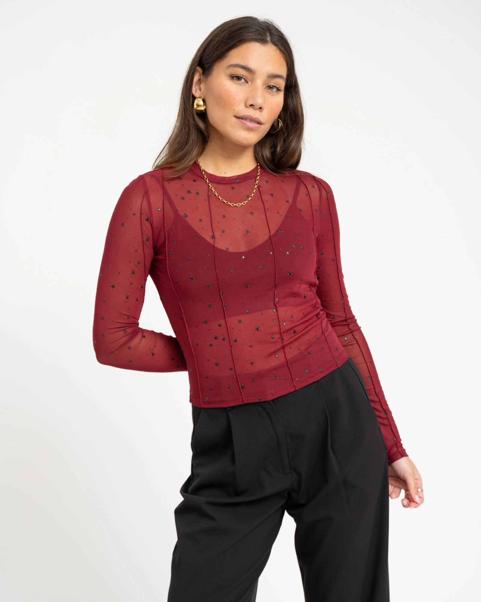 TILTIL Moiha Starry Mesh Bordeaux - Image 3