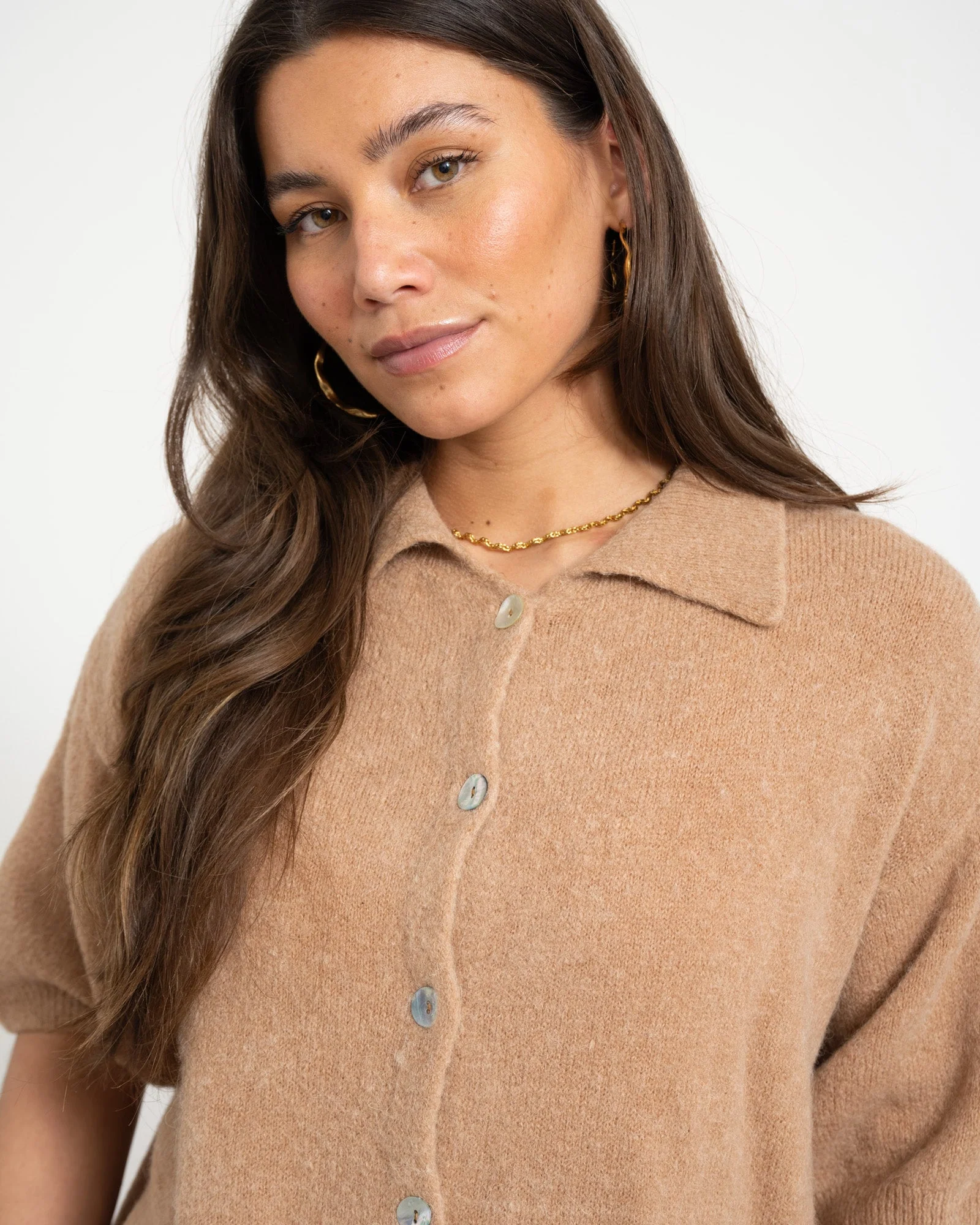 TILTIL Moun Polo Knit Cognac One Size