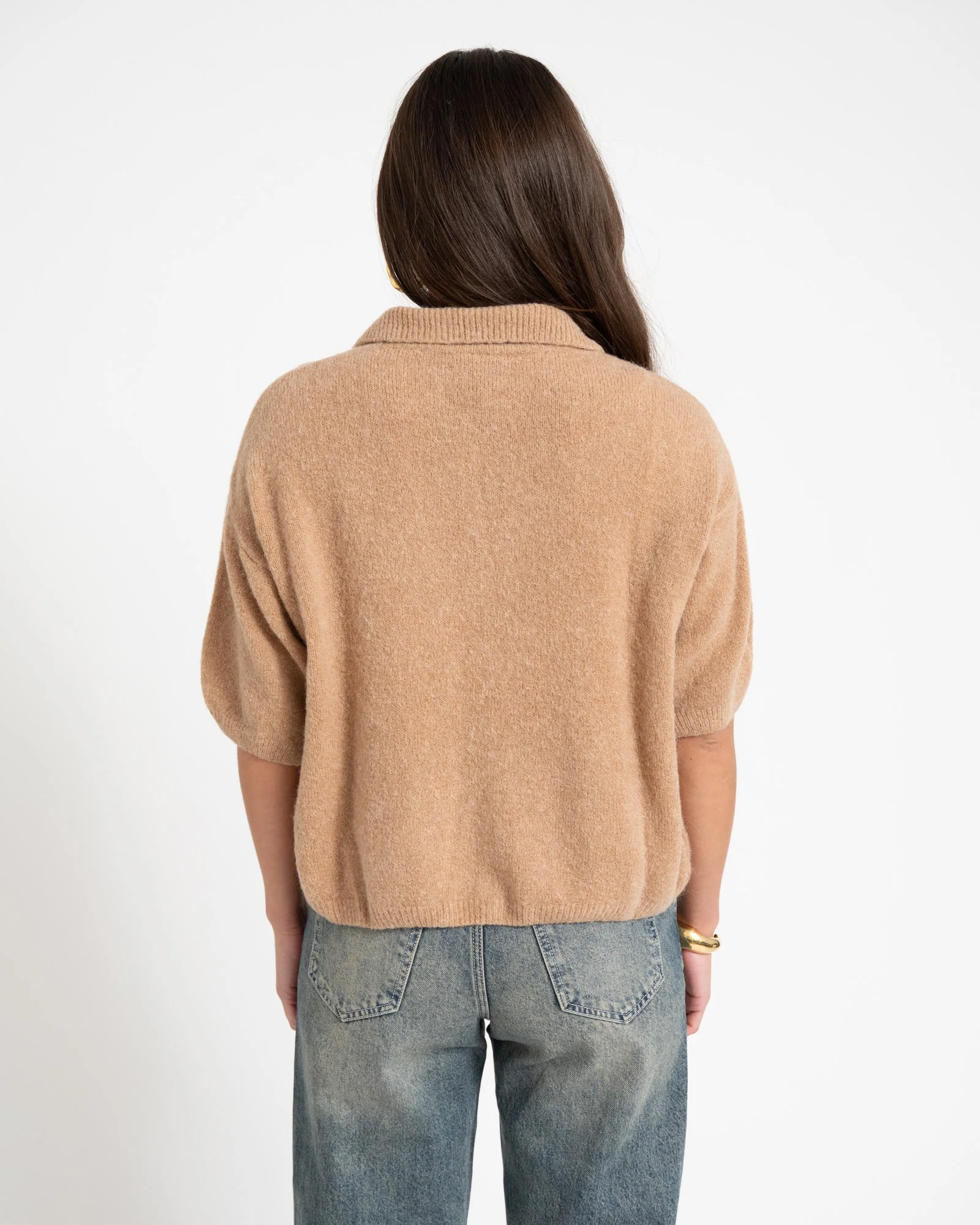 TILTIL Moun Polo Knit Cognac One Size - Image 5