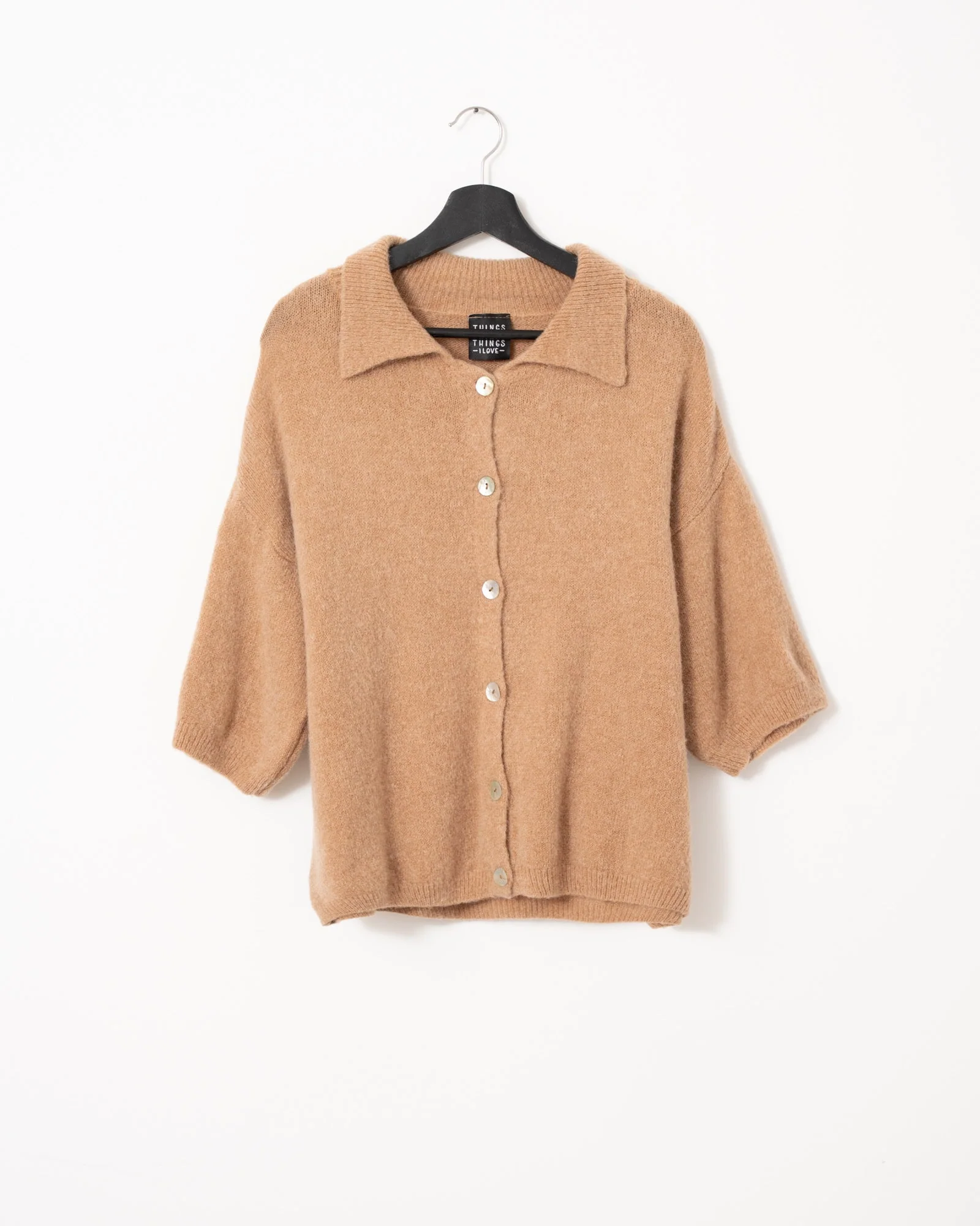 TILTIL Moun Polo Knit Cognac One Size - Image 6