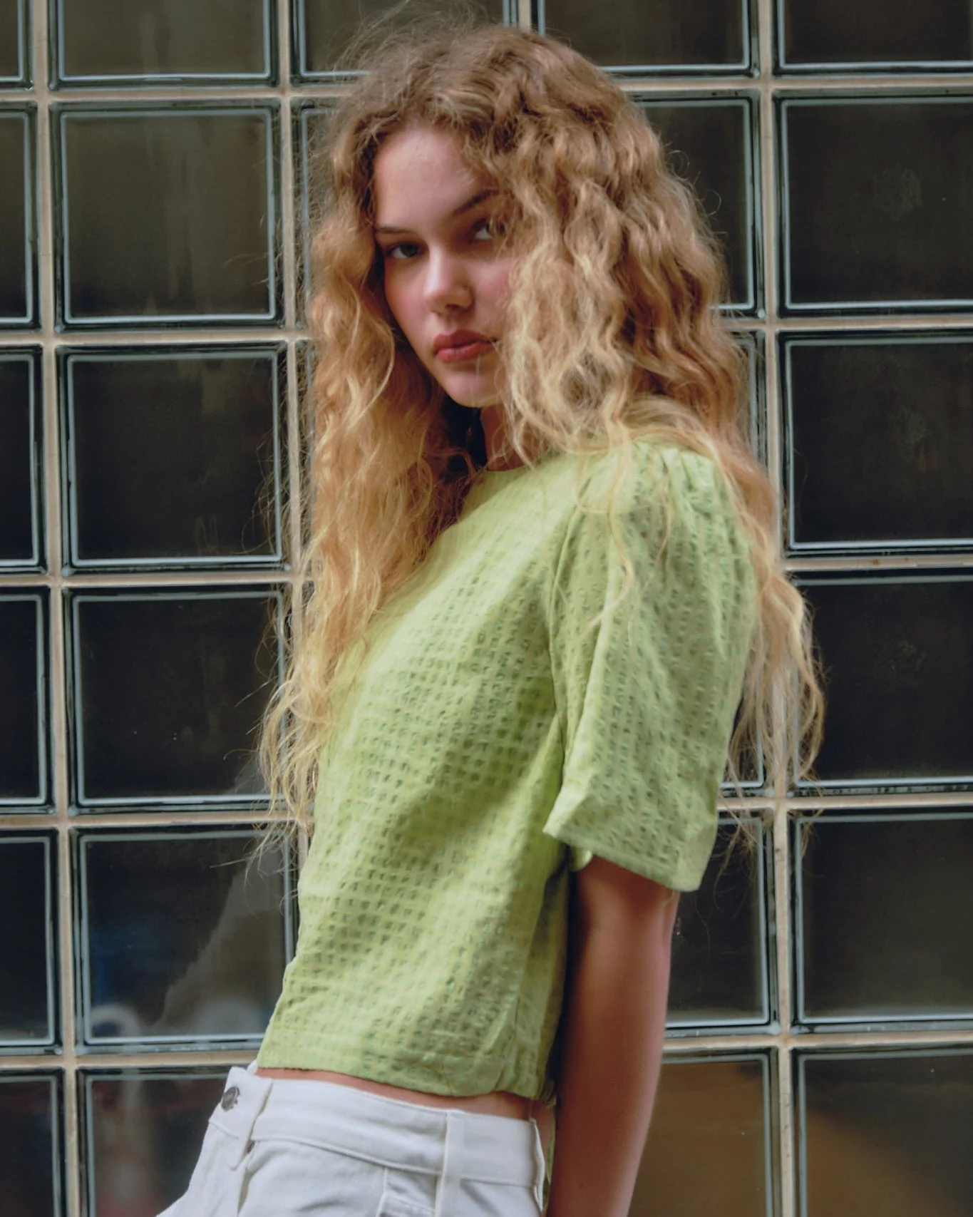 TILTIL Oi-Vi Shortsleeve Blouse Green