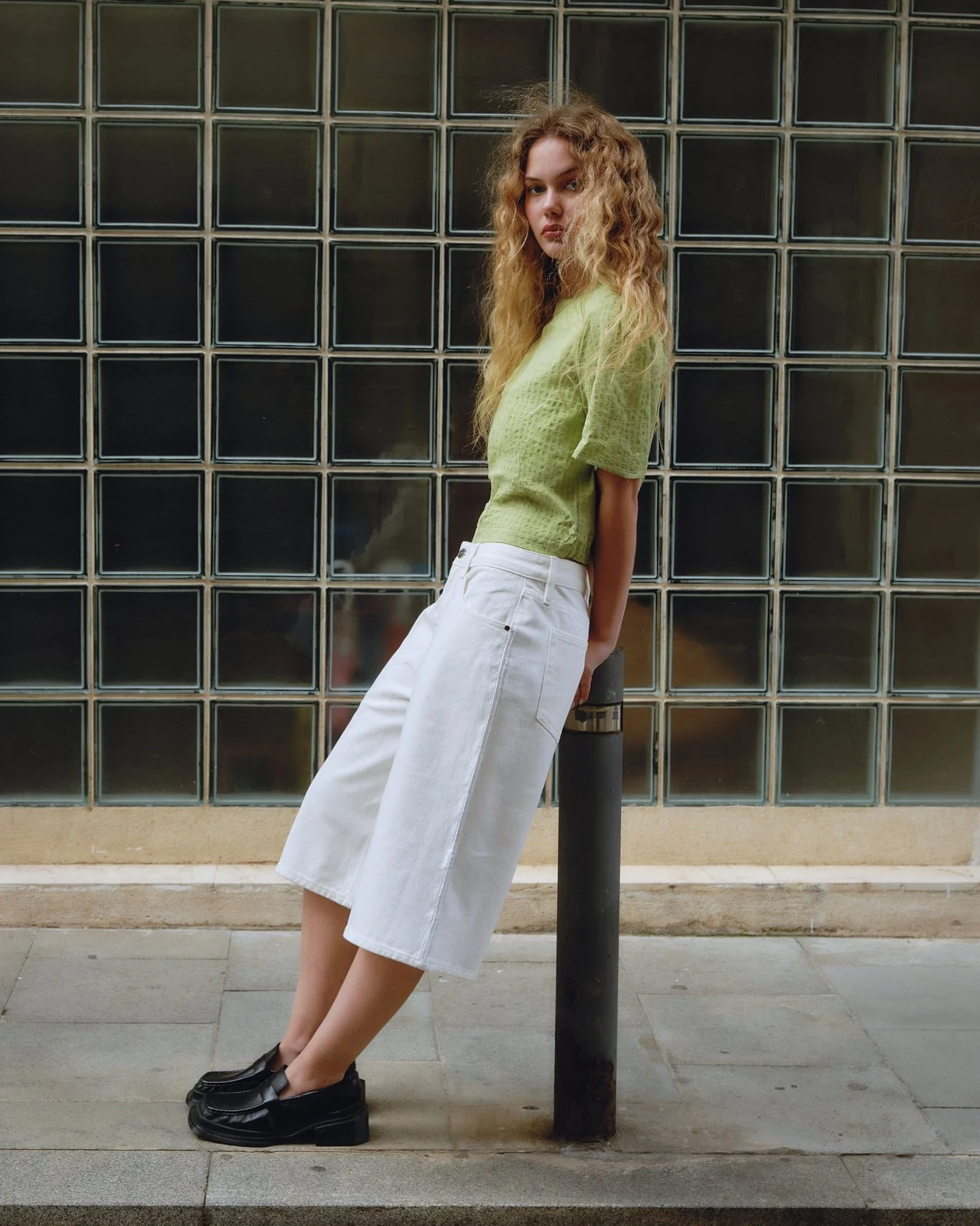 TILTIL Oi-Vi Shortsleeve Blouse Green - Image 2