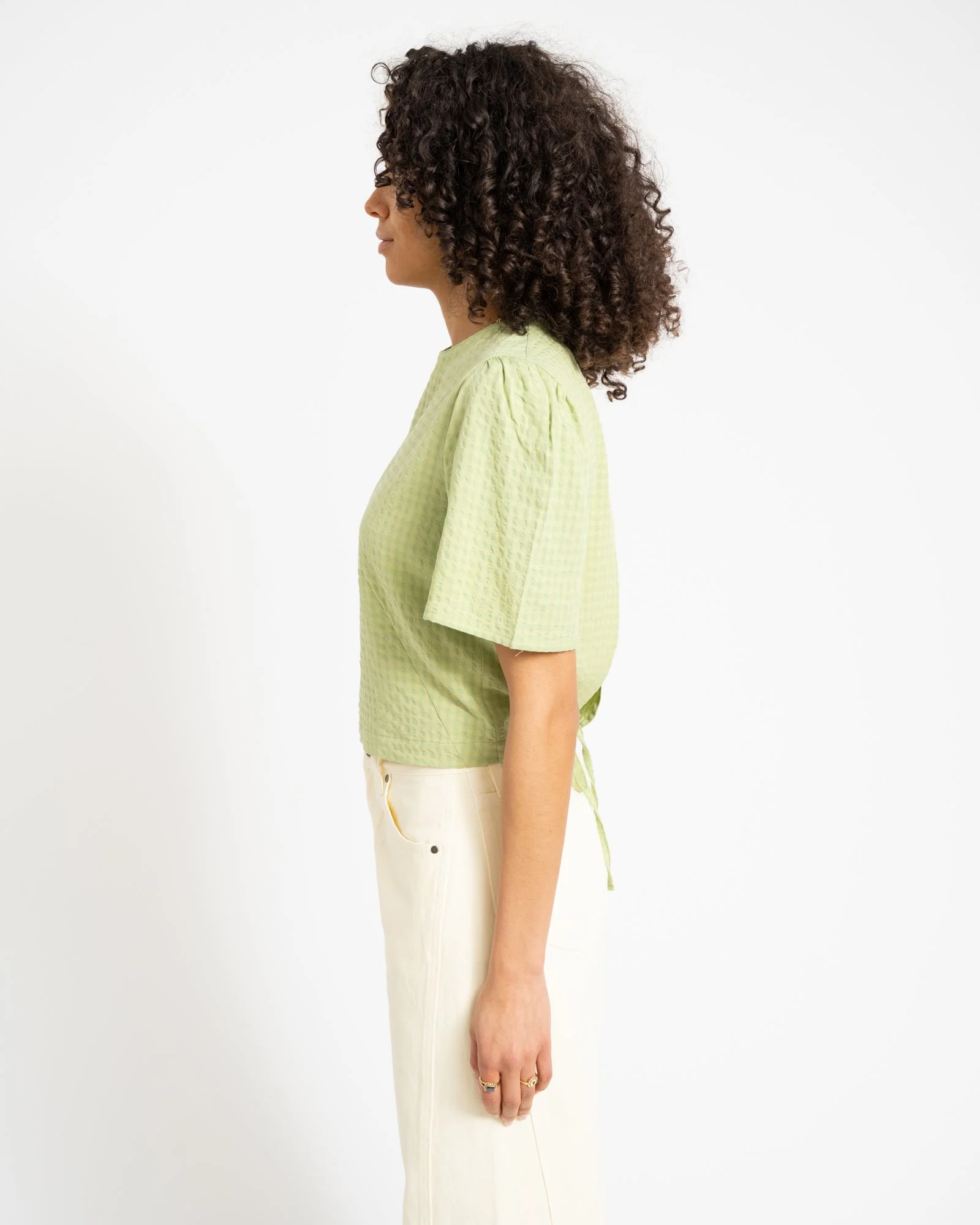 TILTIL Oi-Vi Shortsleeve Blouse Green - Image 7