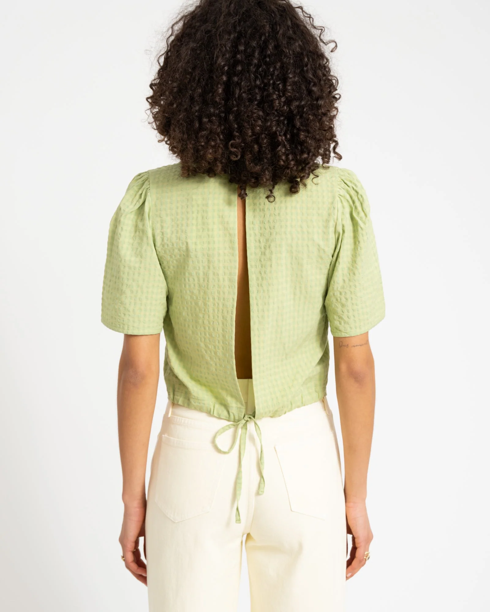 TILTIL Oi-Vi Shortsleeve Blouse Green - Image 8