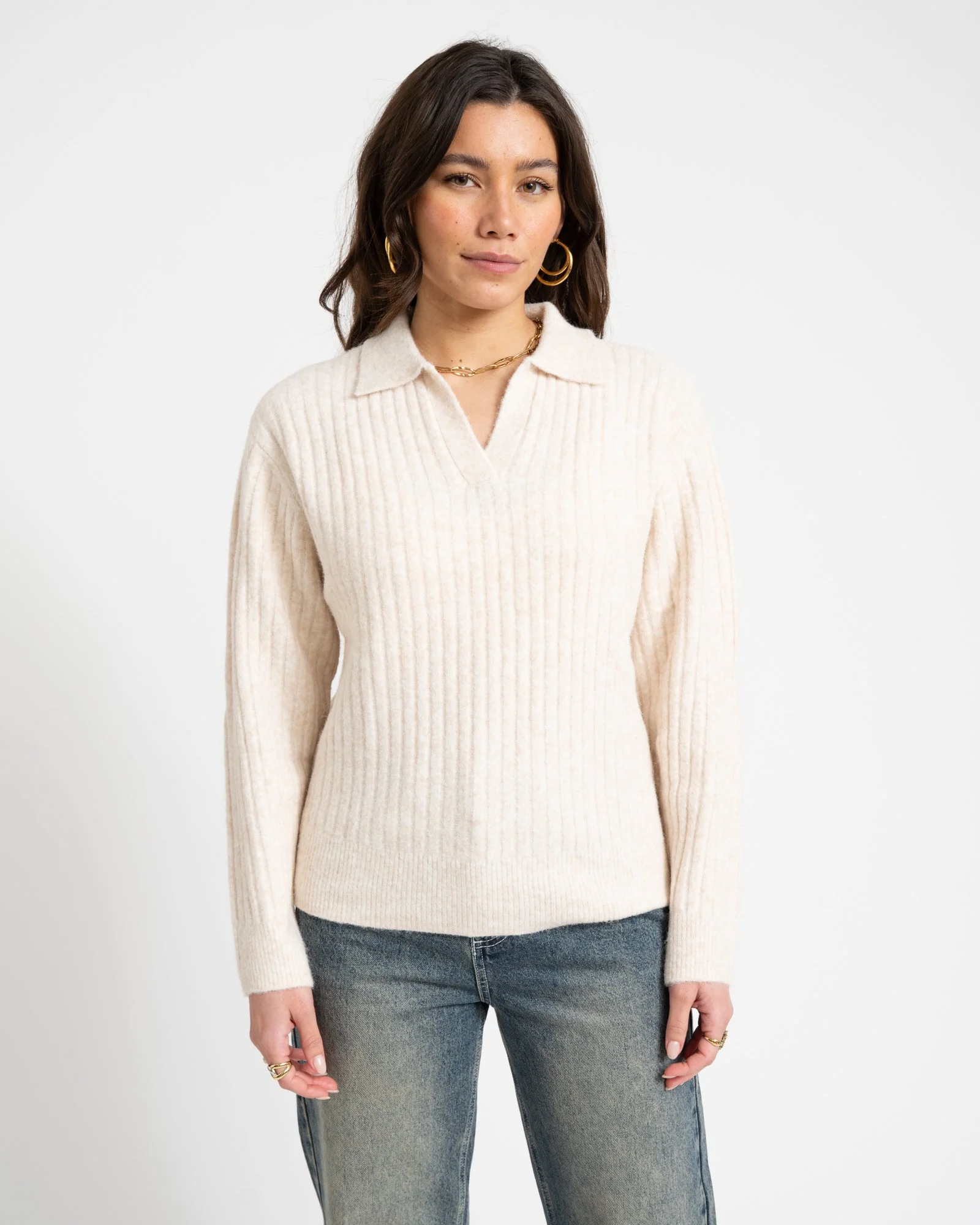 TILTIL Pero Polo Knit Sand - Image 3