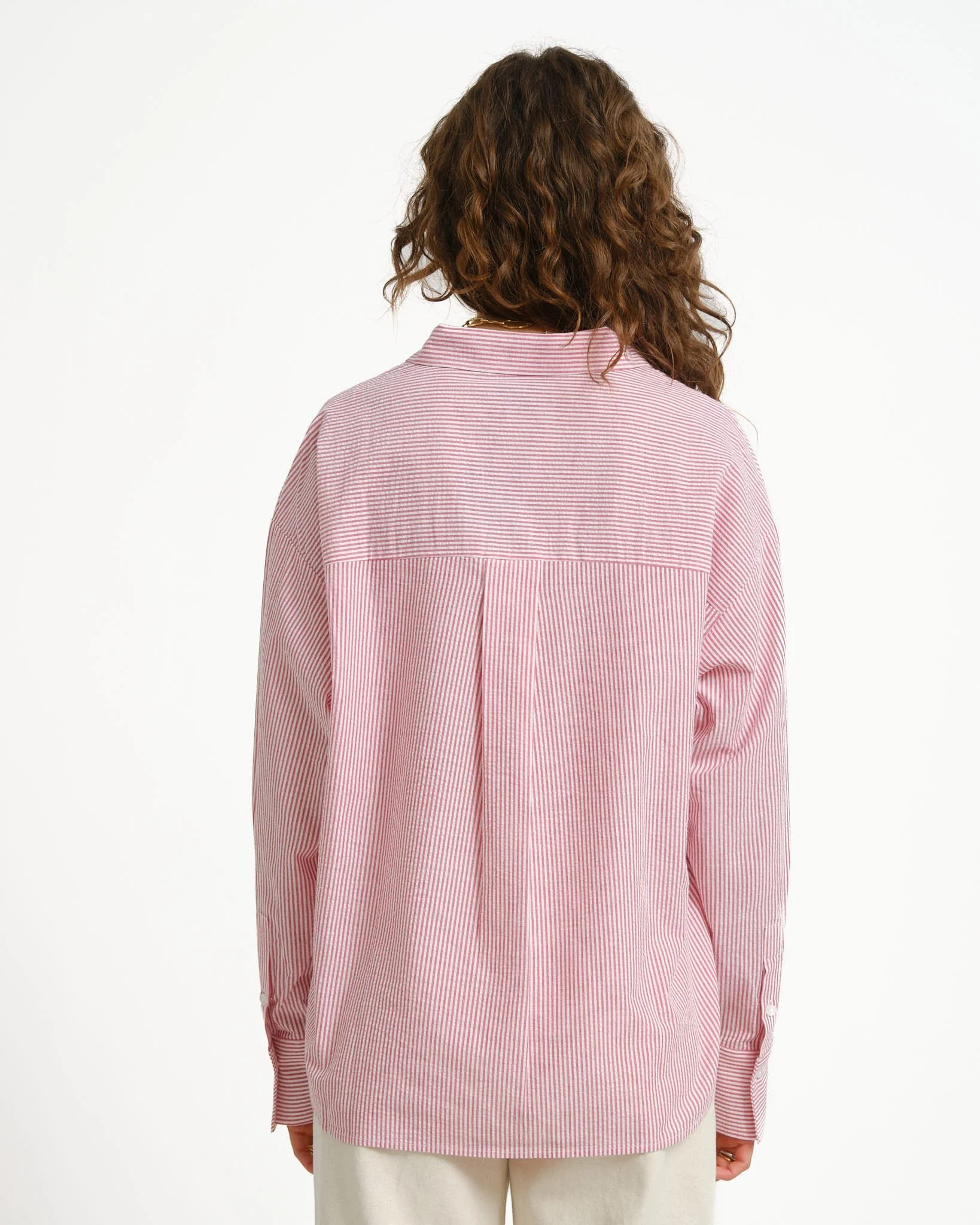 TILTIL Pippa Seersucker Shirt Red - Image 8