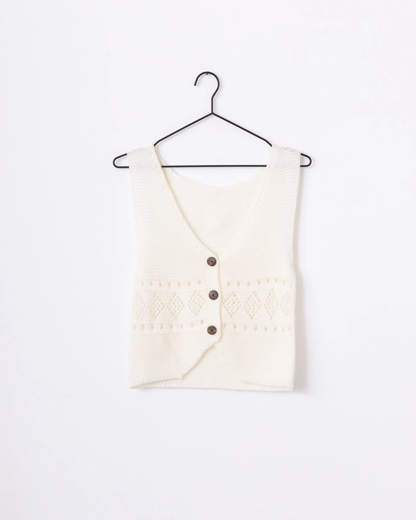 TILTIL Richelle Knit Top Button White One Size - Image 9