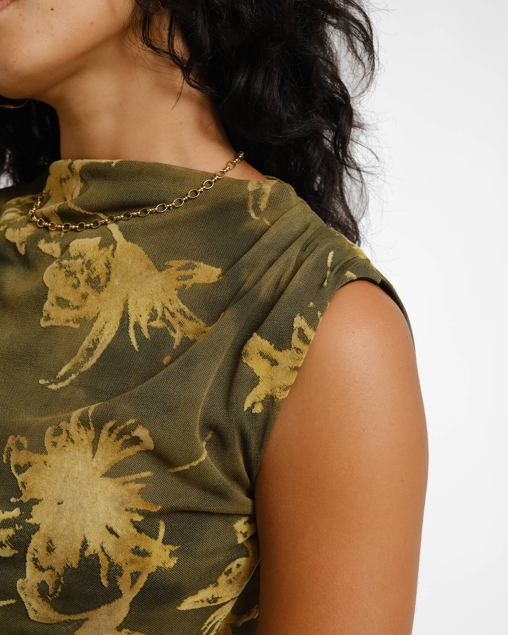 TILTIL Rody Mesh Top Flower Green - Image 6