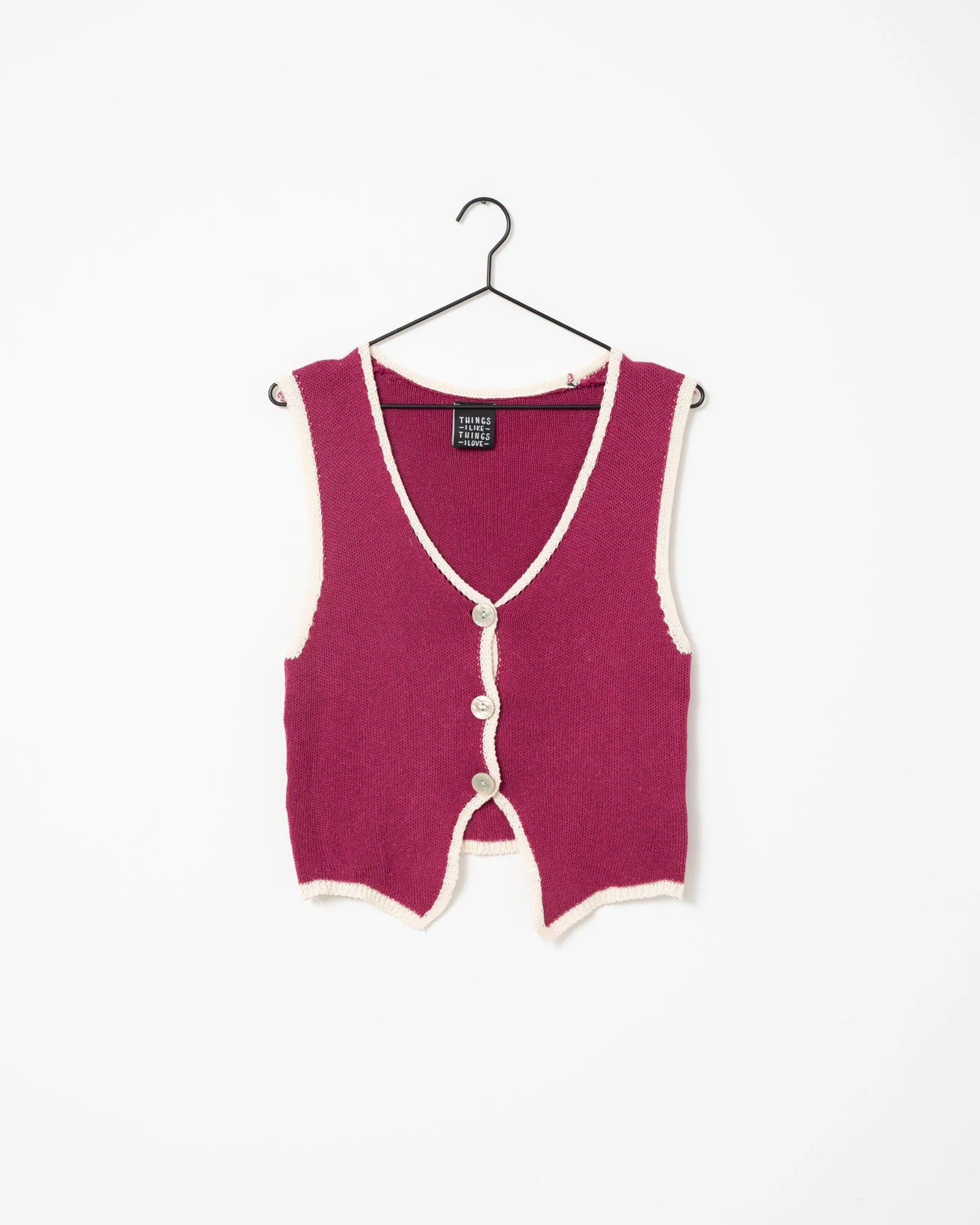 TILTIL Sab Knit Vest Burgundy - Image 6