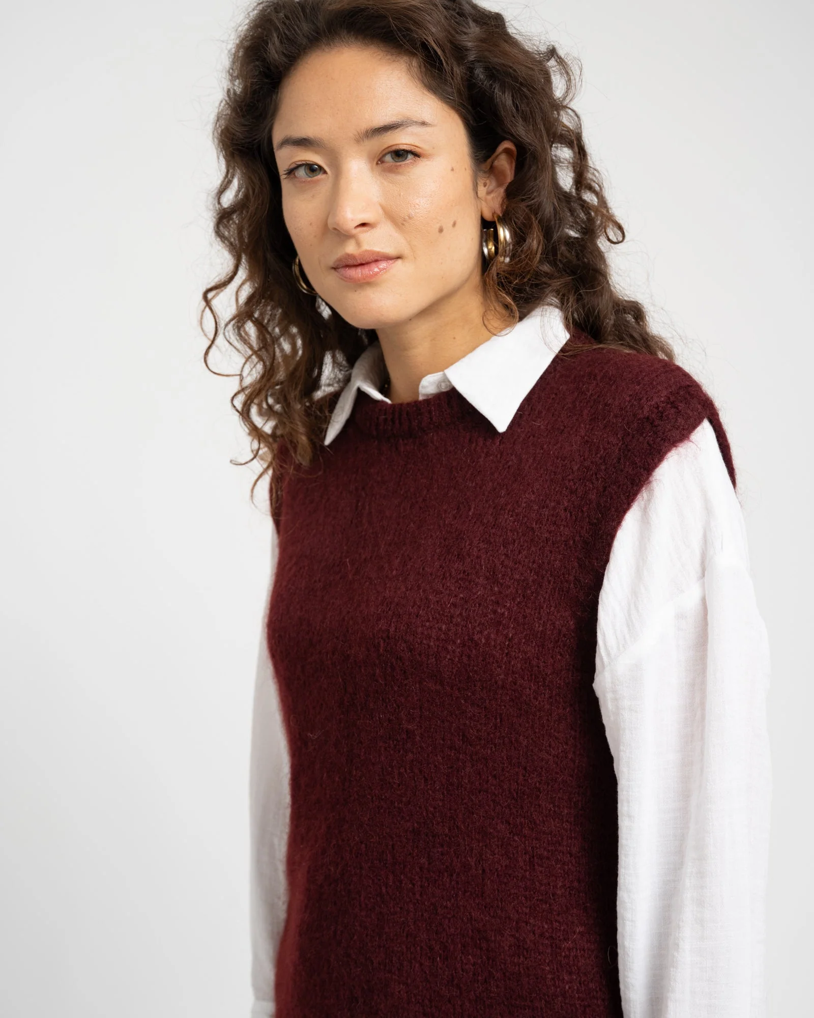 TILTIL Sabine Spencer Knit Bordeaux One Size - Image 3