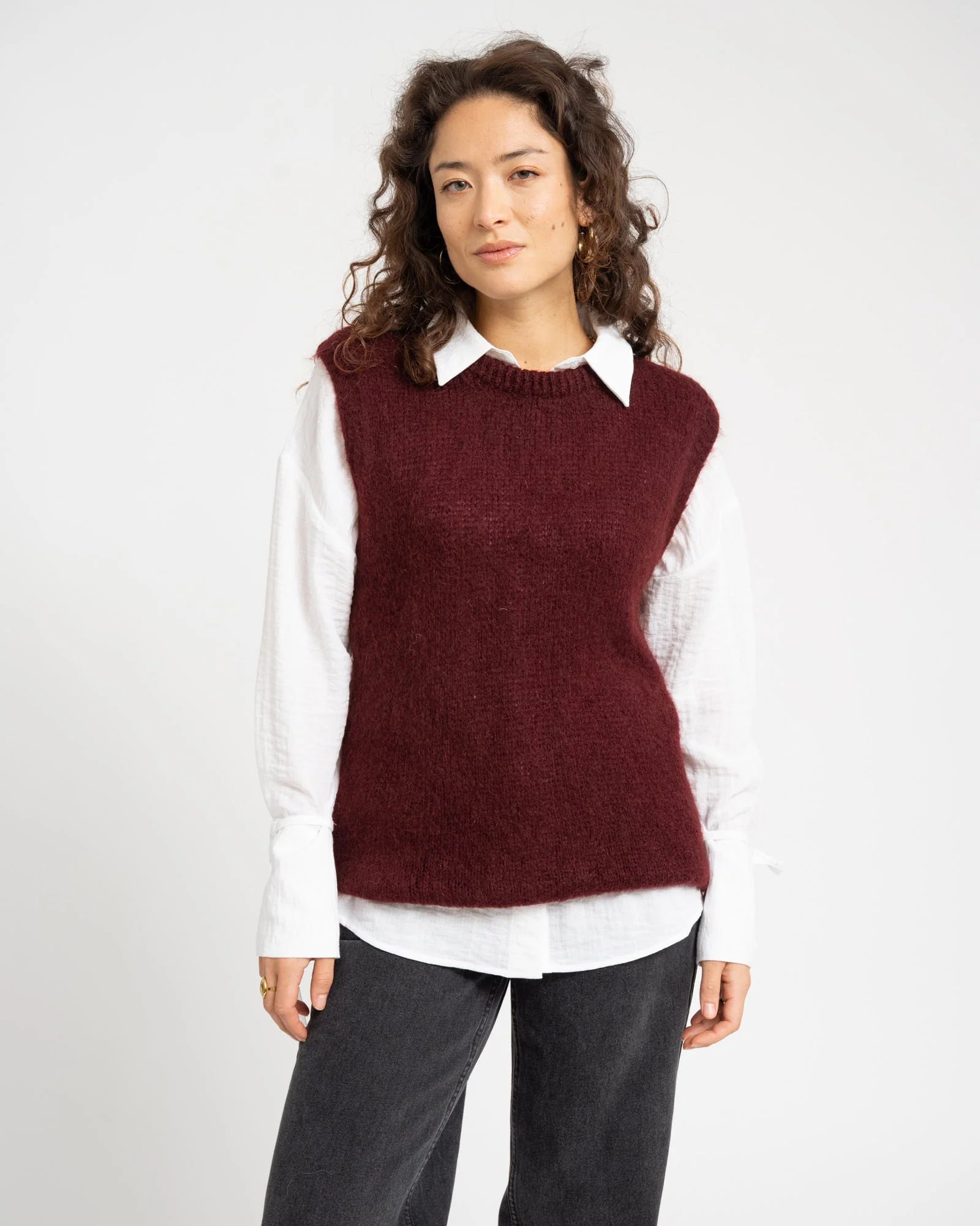 TILTIL Sabine Spencer Knit Bordeaux One Size - Image 4