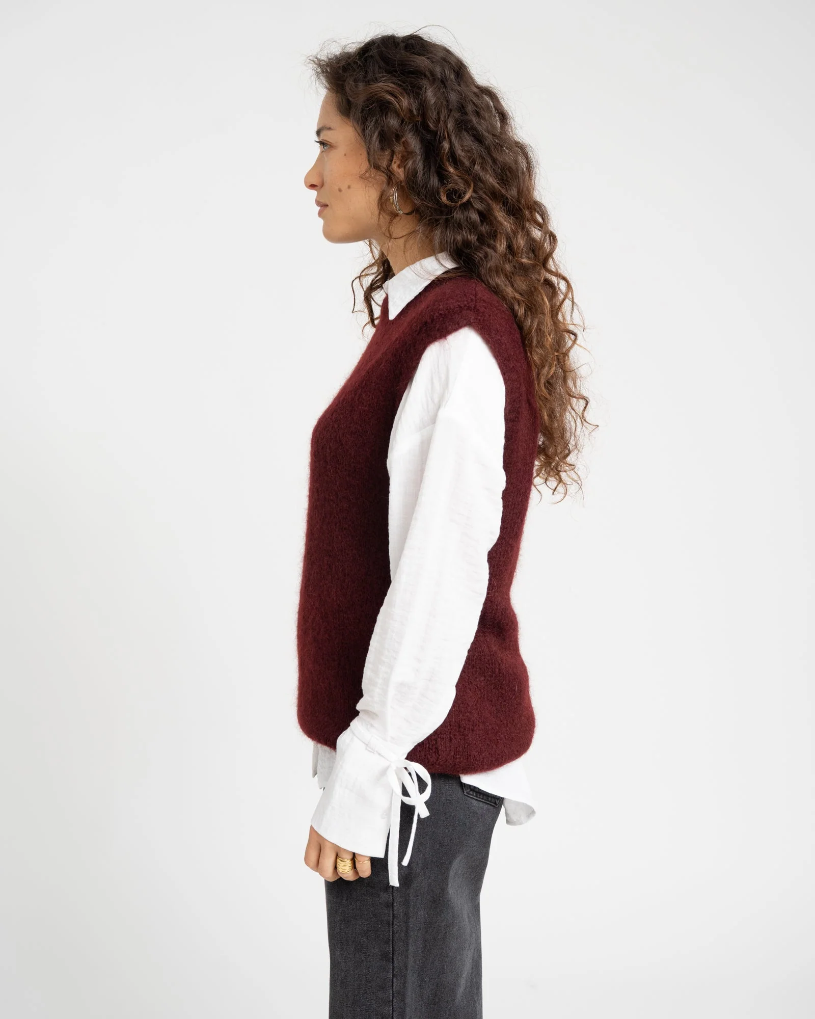 TILTIL Sabine Spencer Knit Bordeaux One Size - Image 5