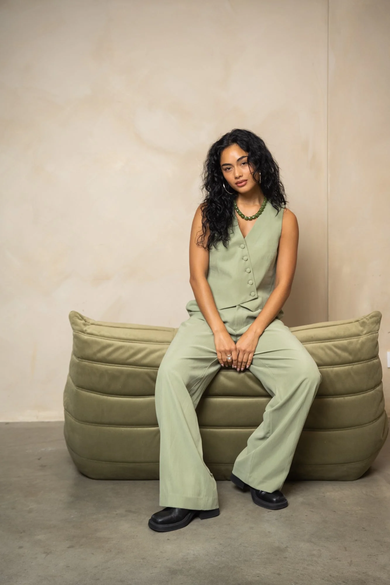 TILTIL Sanne Rayon Pantalon Sage - Image 11