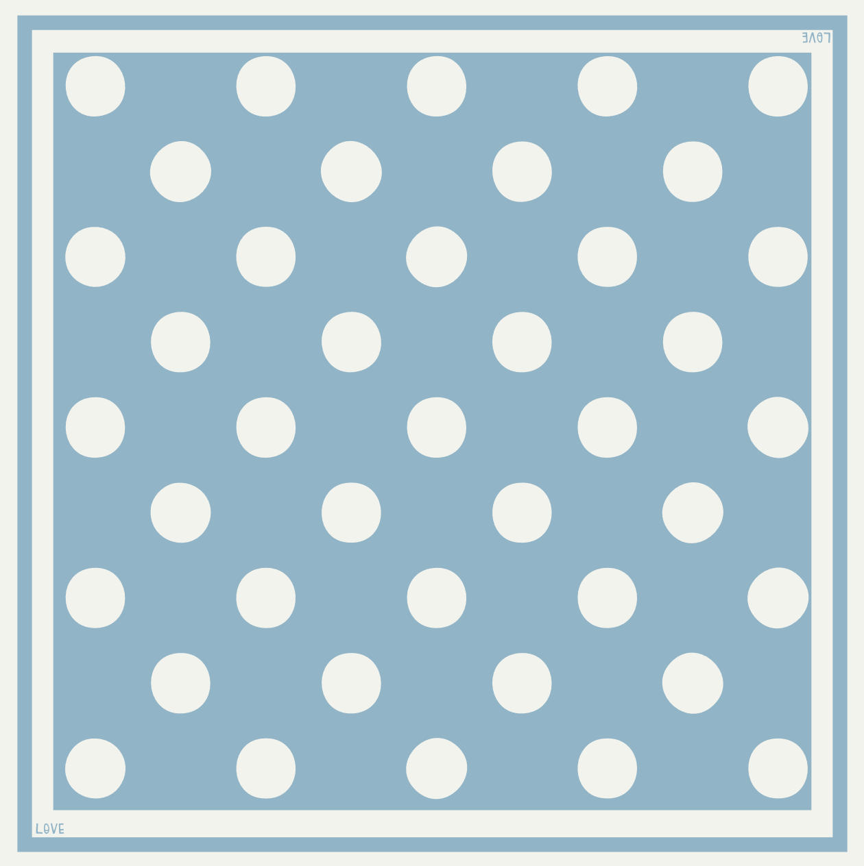 TILTIL Satin Sjaal Dots Blauw - Image 4
