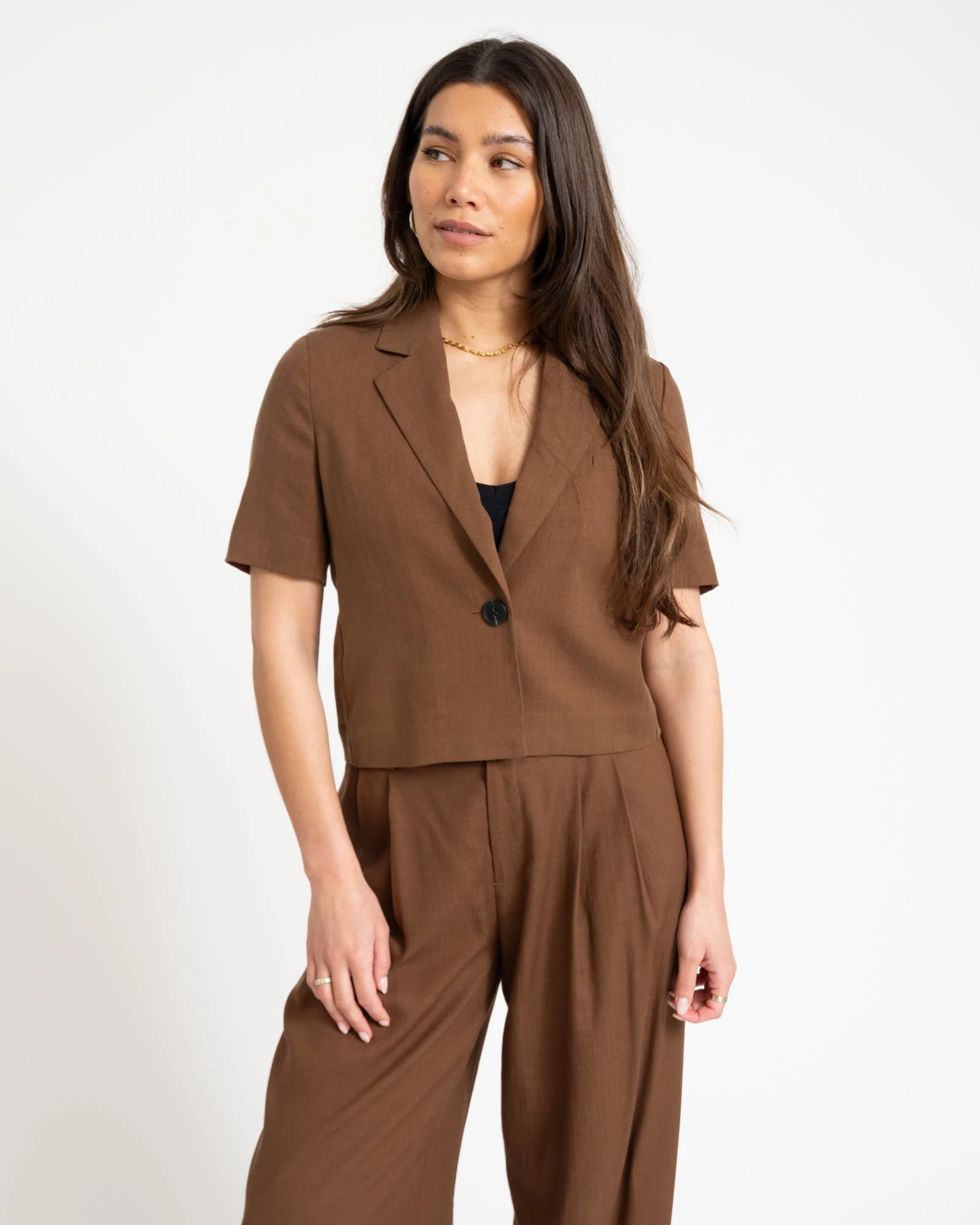 TILTIL Shortsleeve Loma Blazer Brown - Image 3