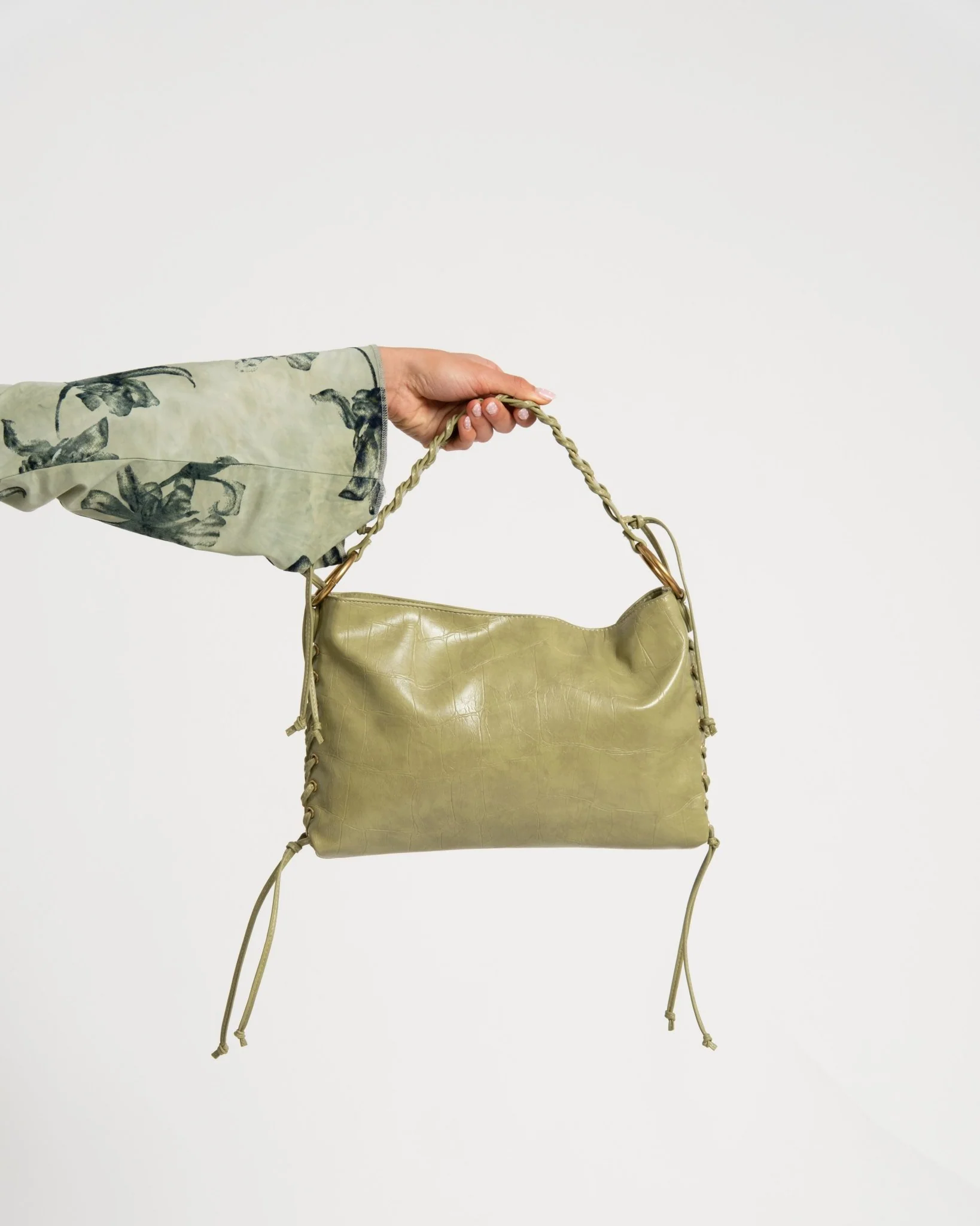 TILTIL Skye Laced Croco Bag Groen - Image 3