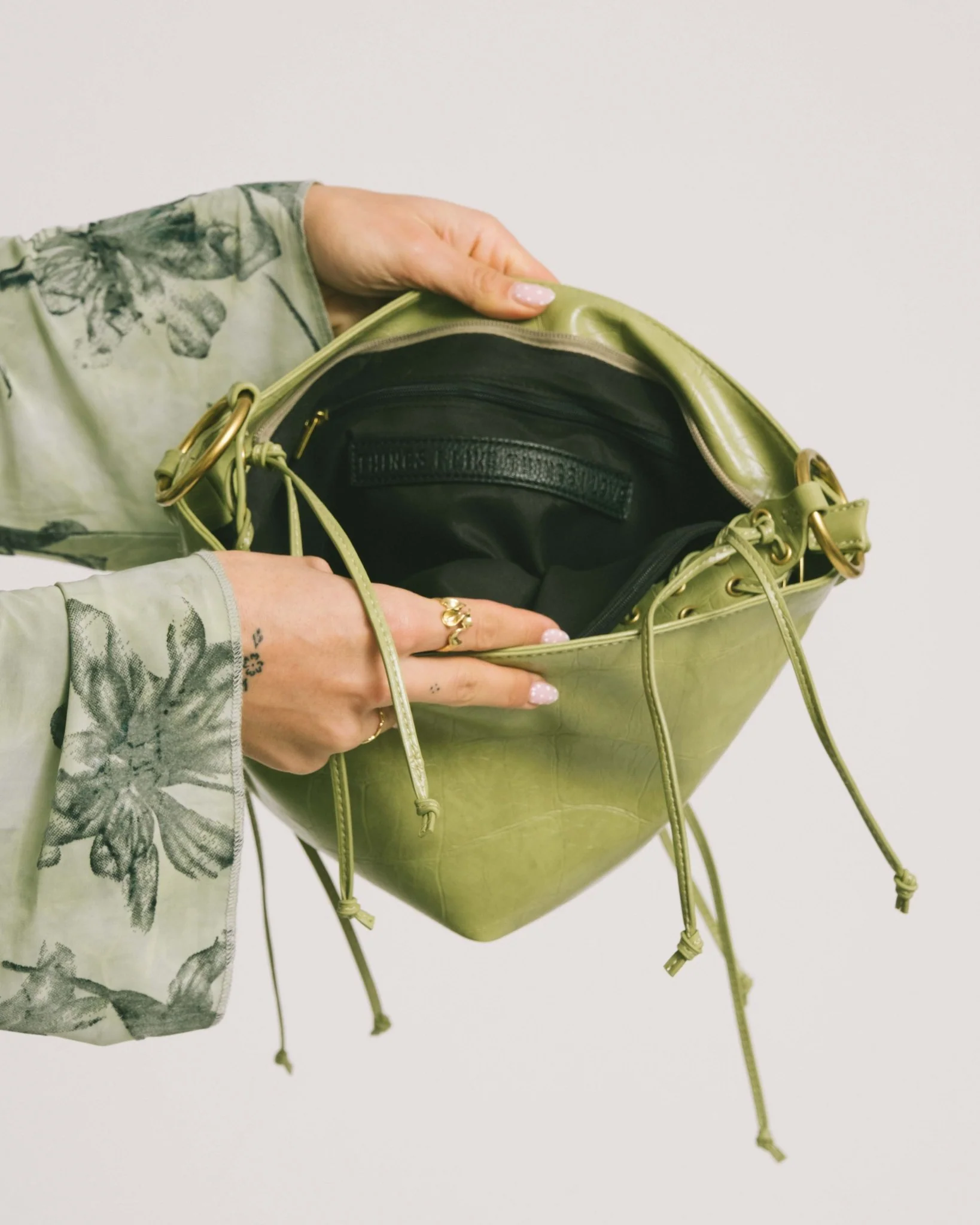 TILTIL Skye Laced Croco Bag Groen - Image 4