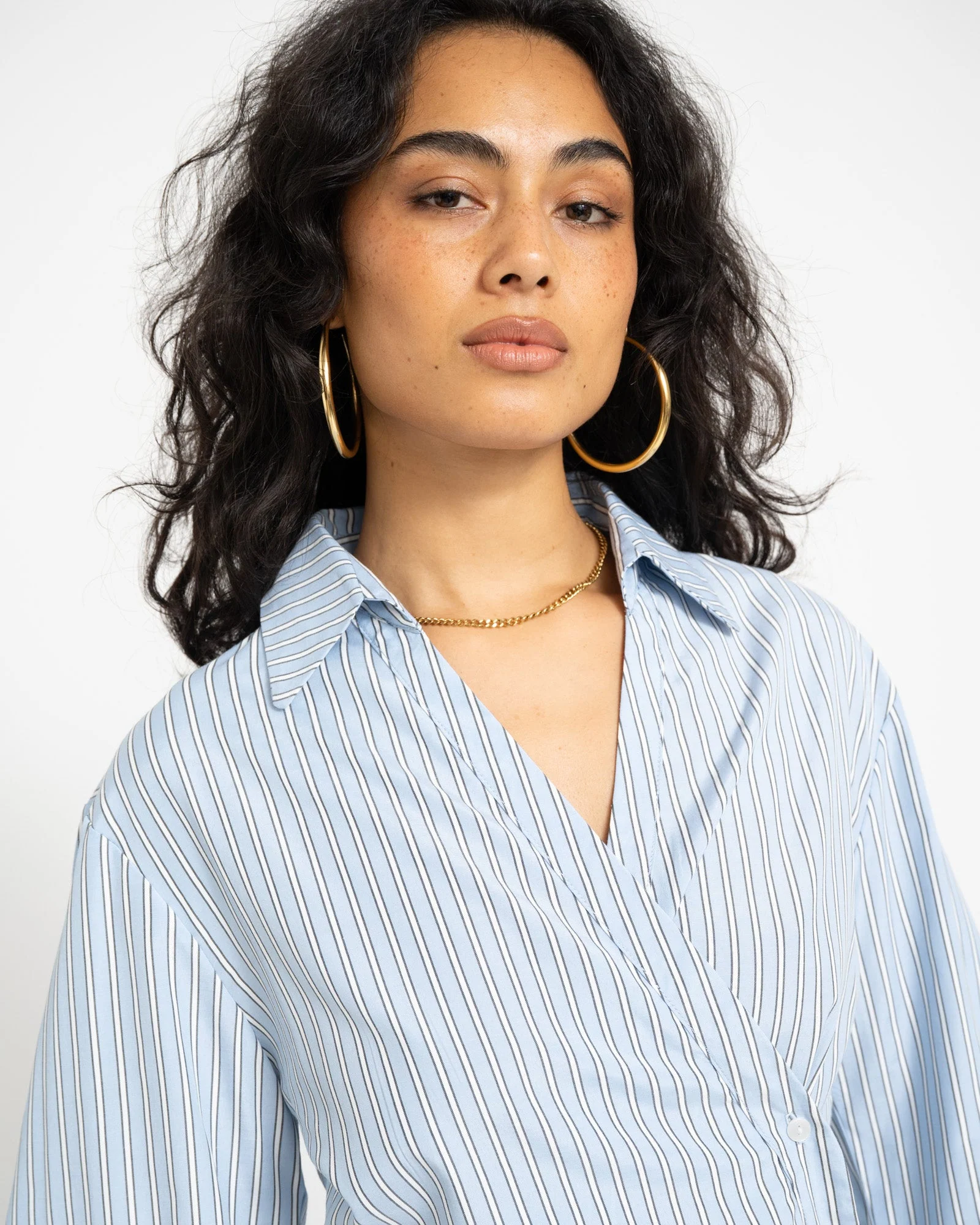 TILTIL Striped Liana Blouse Light Blue - Image 2