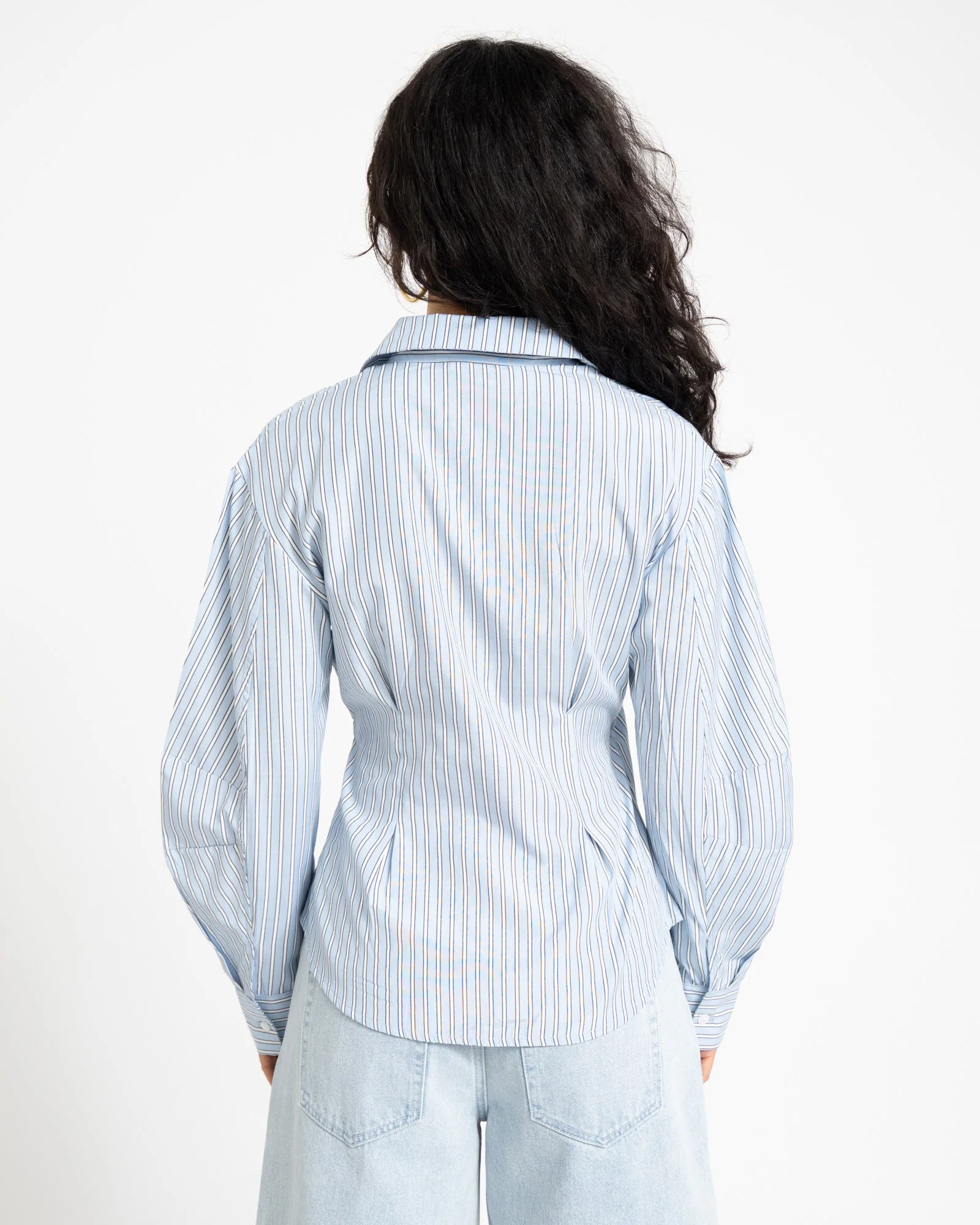 TILTIL Striped Liana Blouse Light Blue - Image 5