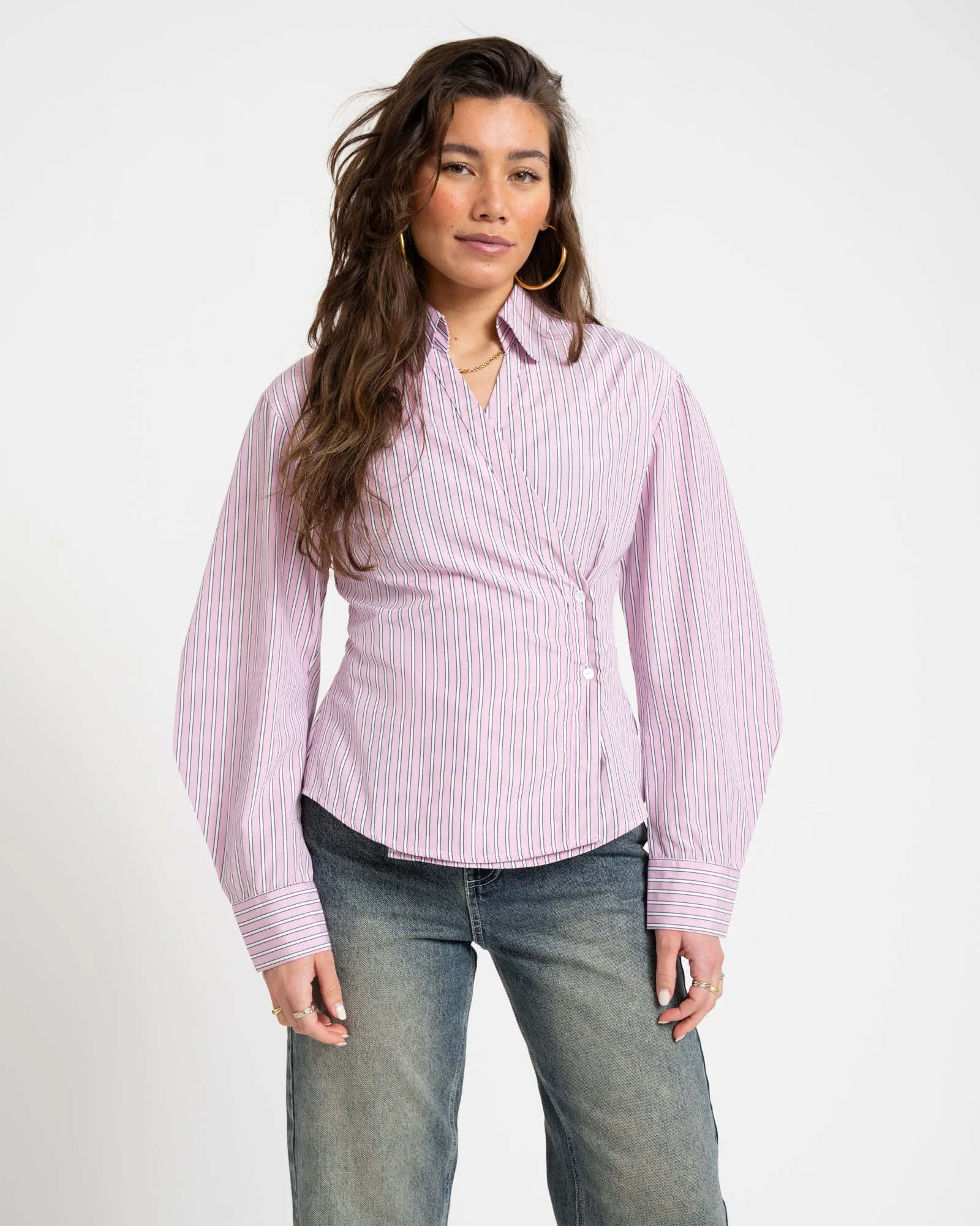 TILTIL Striped Liana Blouse Light Pink - Image 2