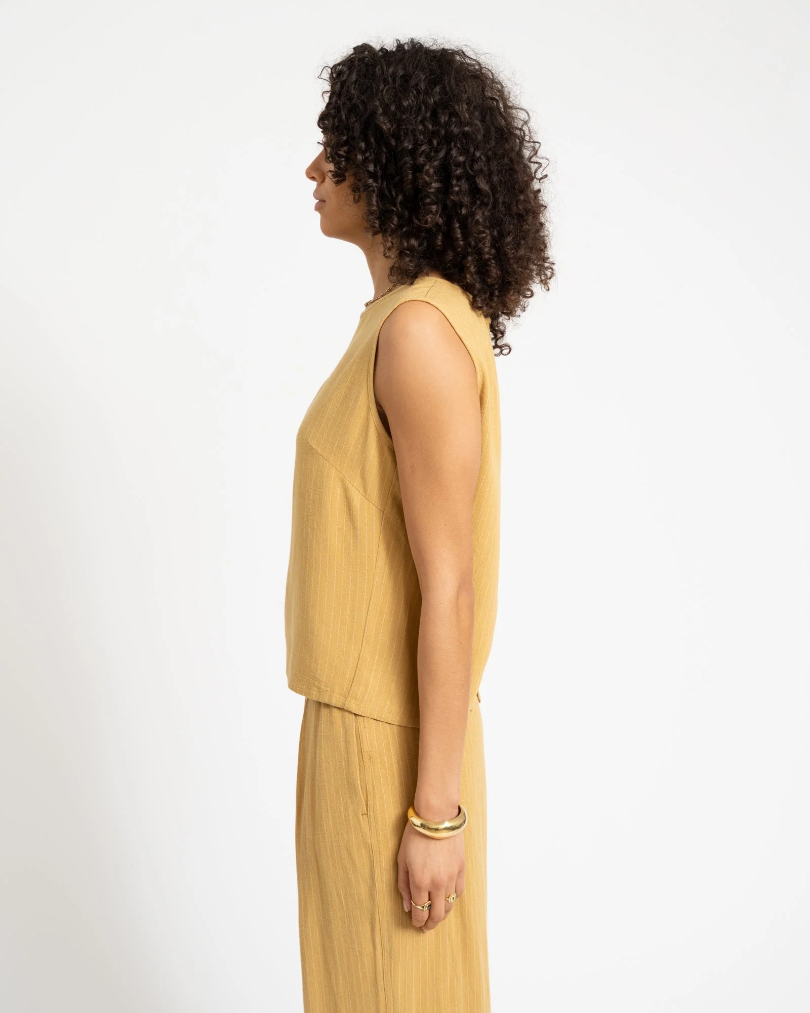 TILTIL Striped Lizzy Top Yellow - Image 6