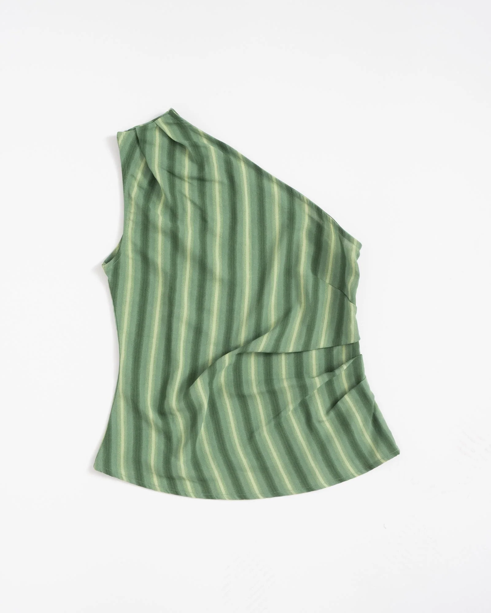 TILTIL Striped Ylva One Shoulder Green - Image 10