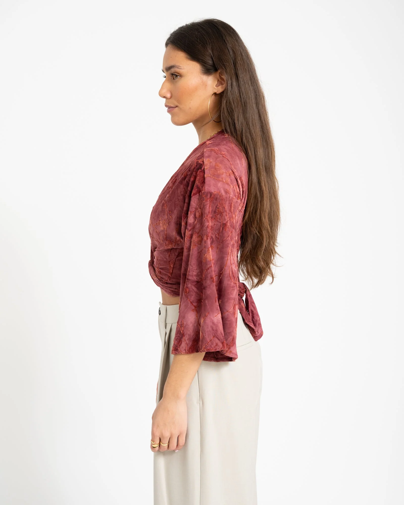 TILTIL Sunny Hibiscus Top Dark Pink - Image 5