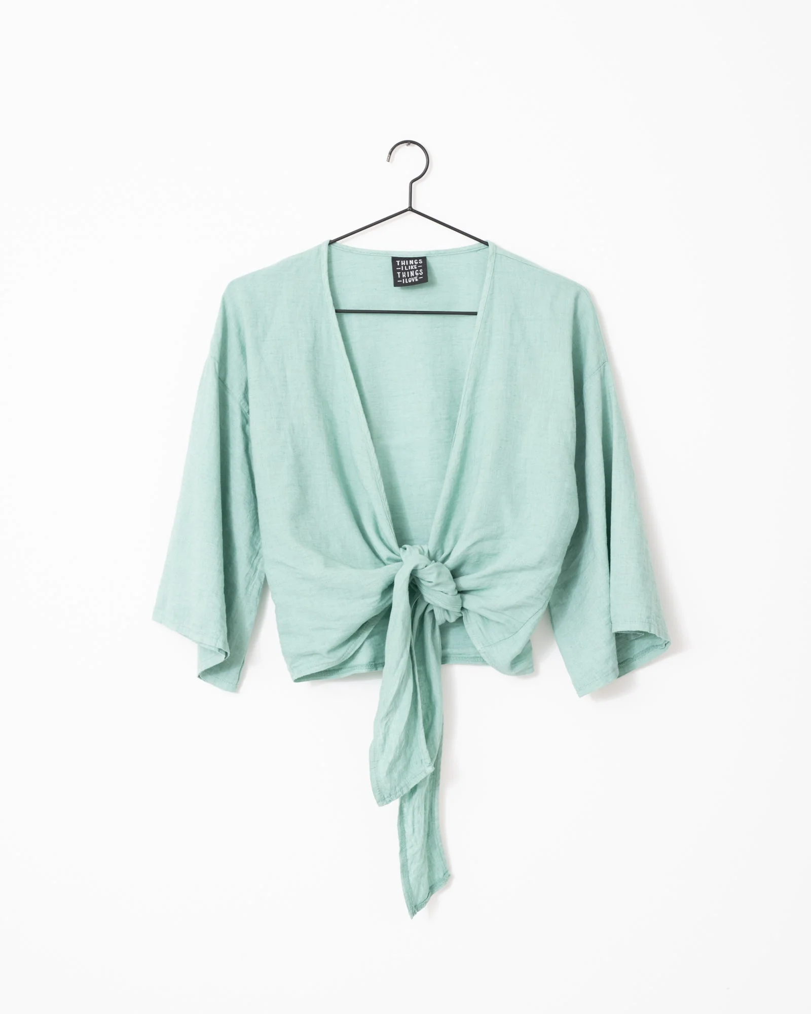 TILTIL Sunny Linen Top Mint One Size - Image 5