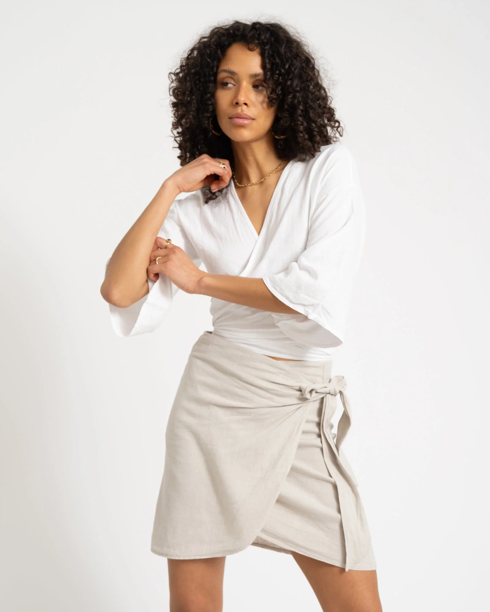 TILTIL Sunny Linen Top White One Size